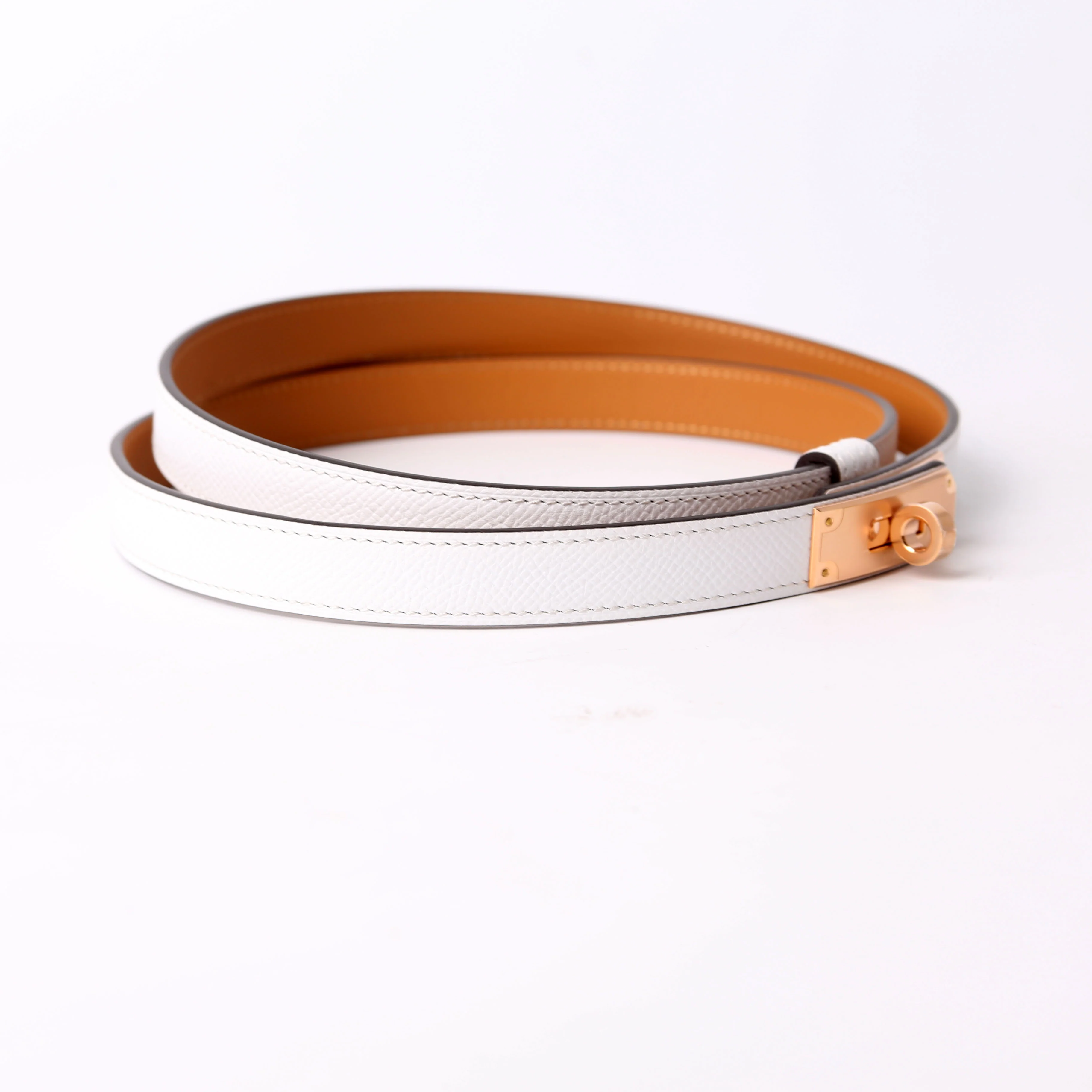 Kelly 18 Epsom Adjustable Belt White - Image 2
