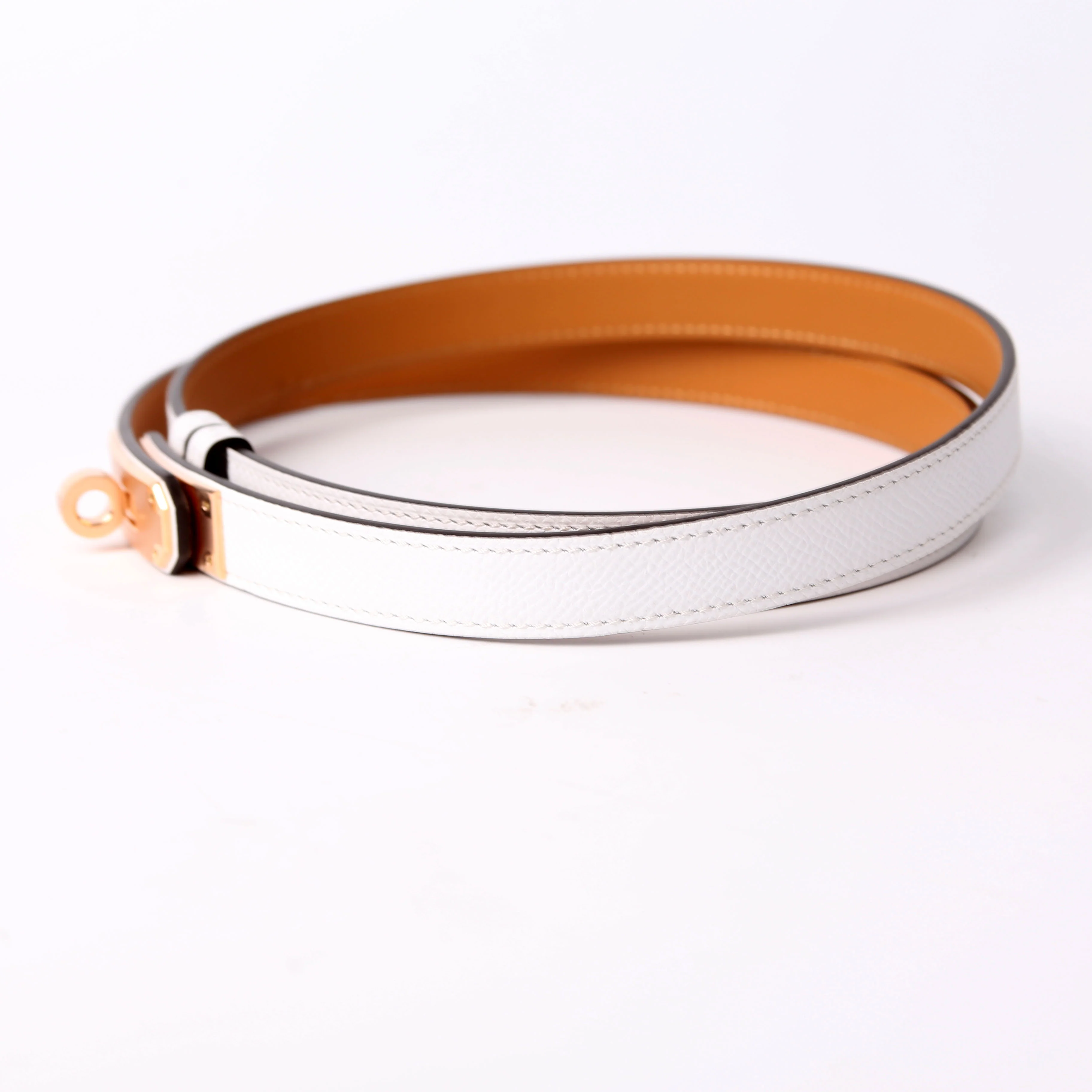 Kelly 18 Epsom Adjustable Belt White - Image 3