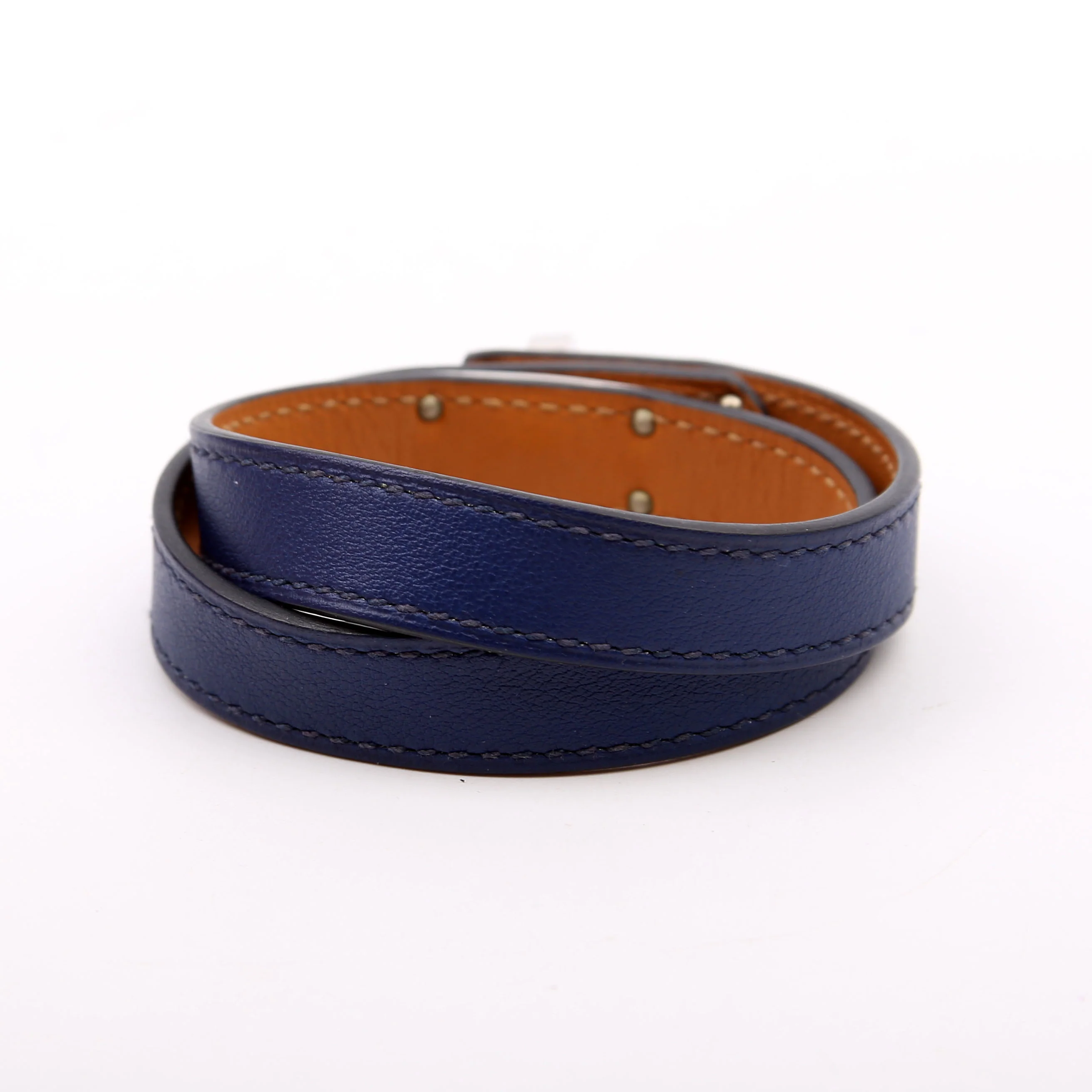 Kelly Double Tour Bracelet Blue/Silver - Image 3