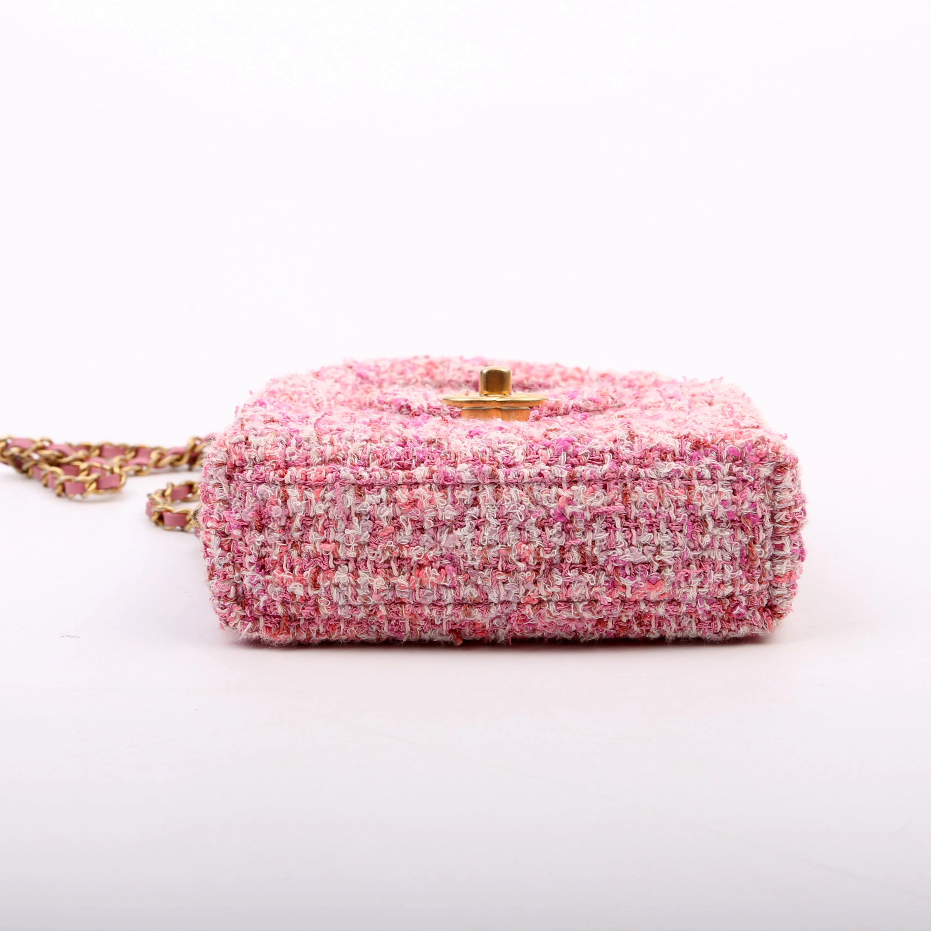 Kelly Shopper Mini Nano Tweed Pink - Image 4