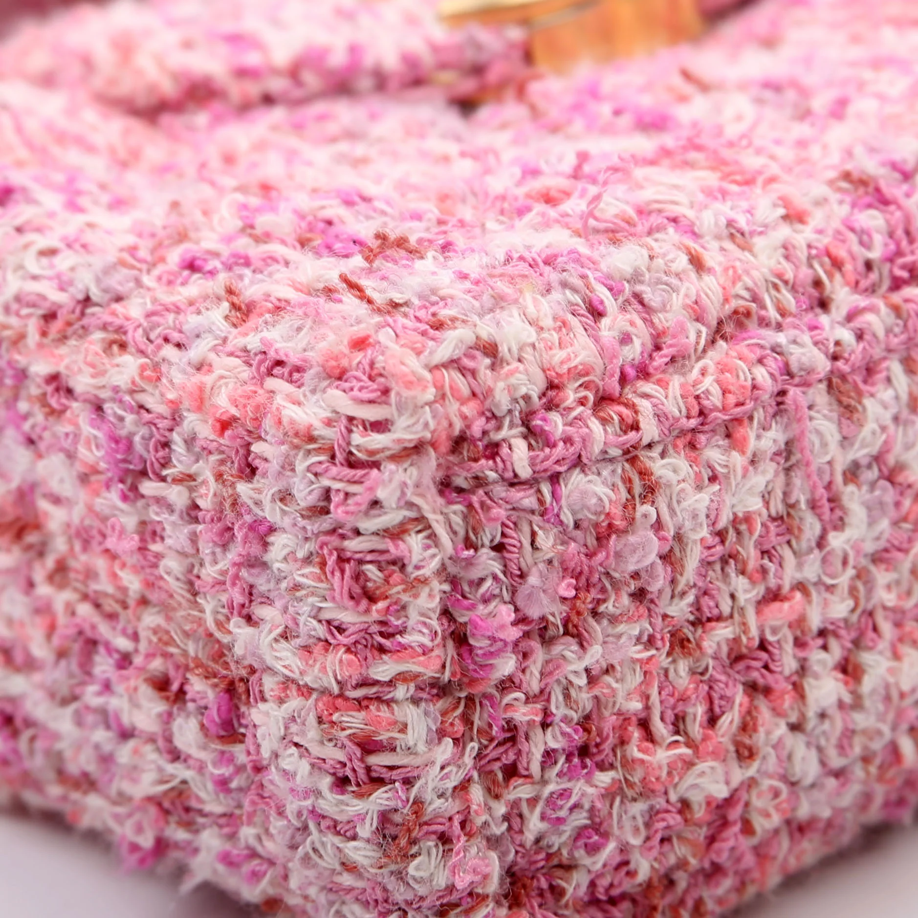 Kelly Shopper Mini Nano Tweed Pink - Image 5