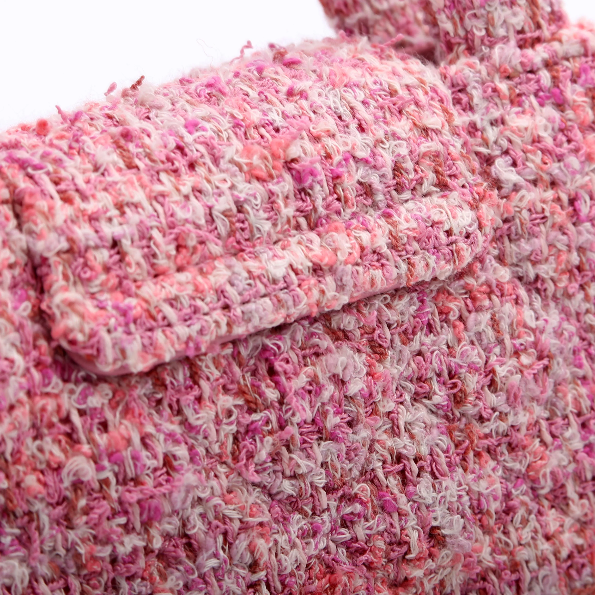 Kelly Shopper Mini Nano Tweed Pink - Image 9