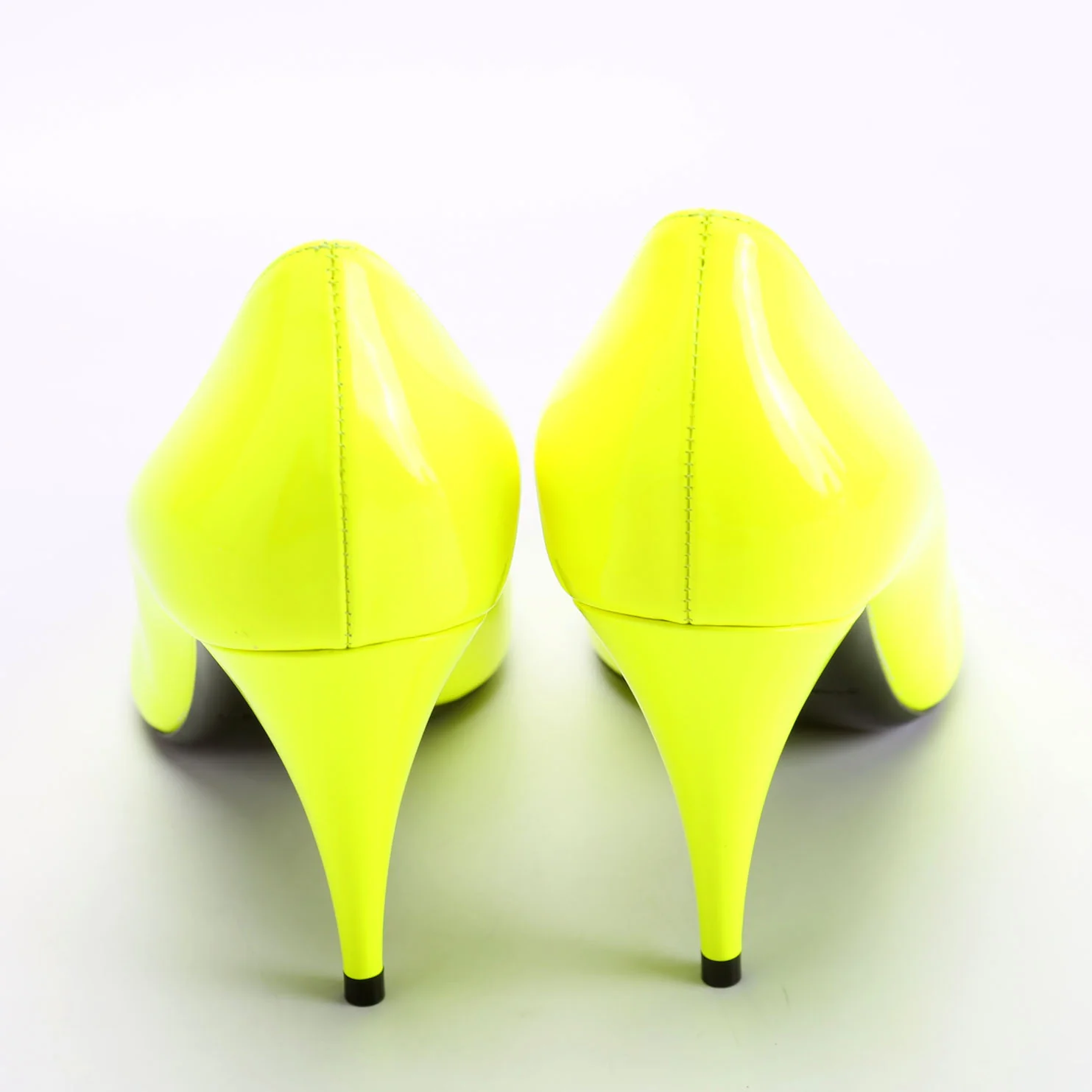 KIki Patent Pumps Size 38 Neon Yellow - Image 4