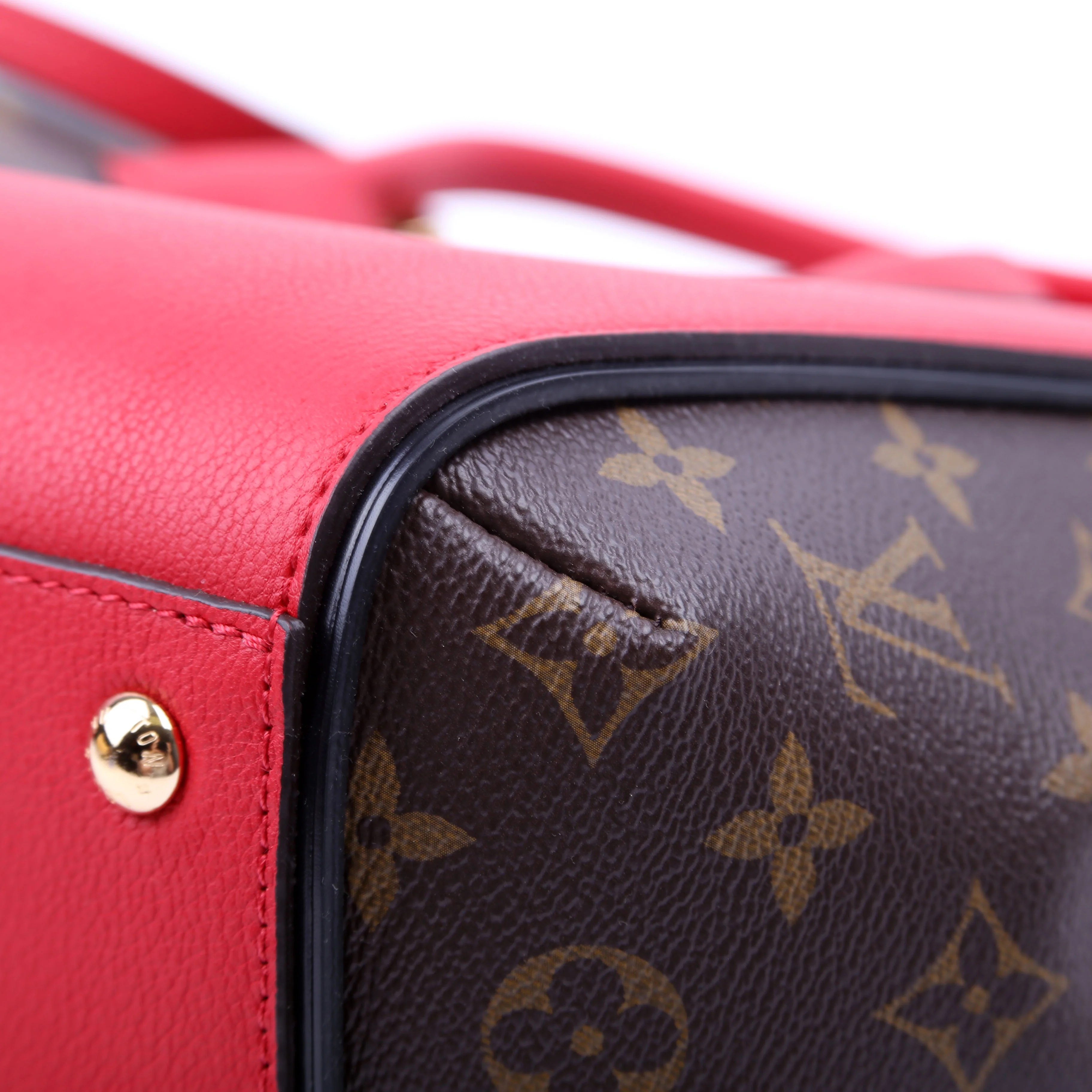 Kimono Tote PM Monogram/Leather Red - Image 7