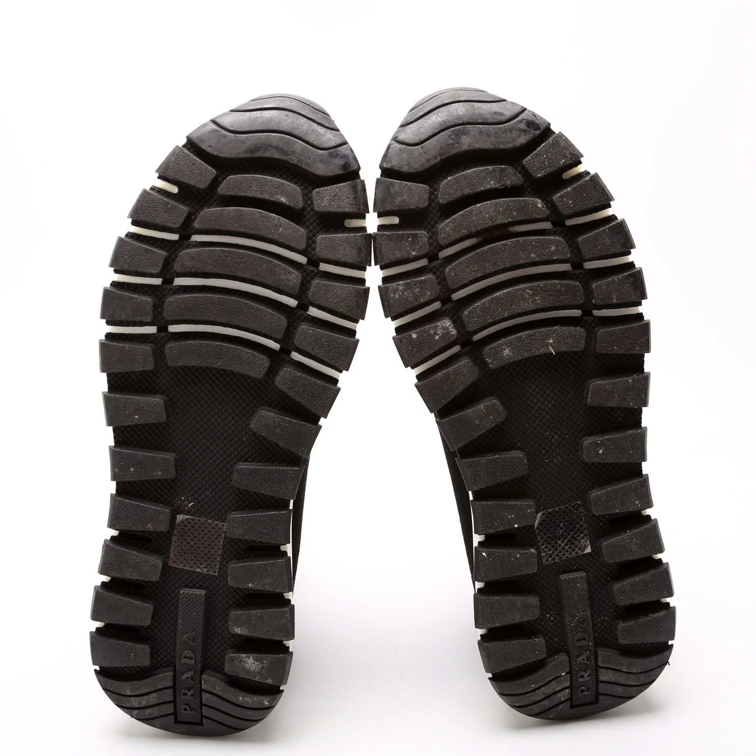 Knit Fabric Sneakers Size 37 Black - Image 5