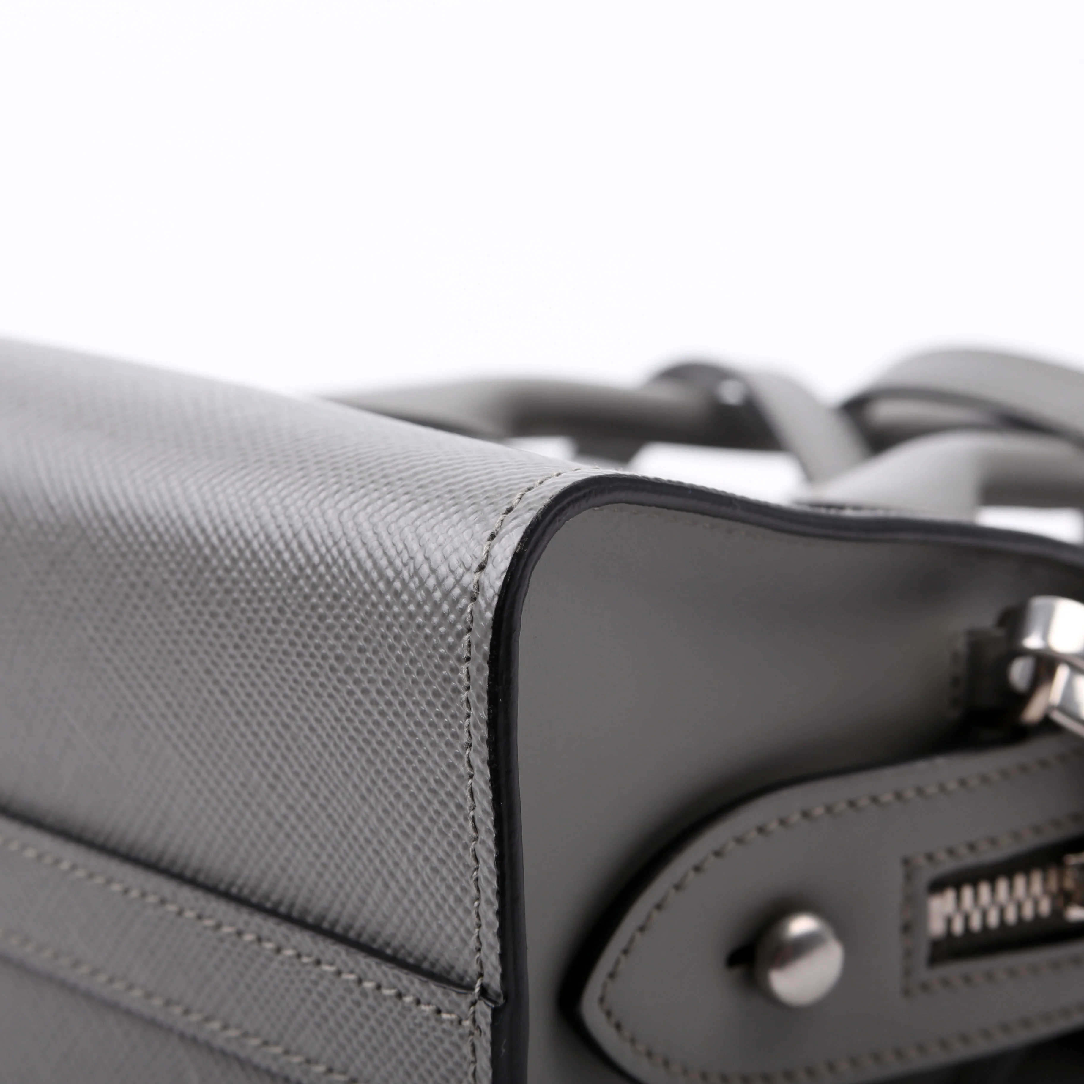 Kristen Saffiano Satchel Grey - Image 8