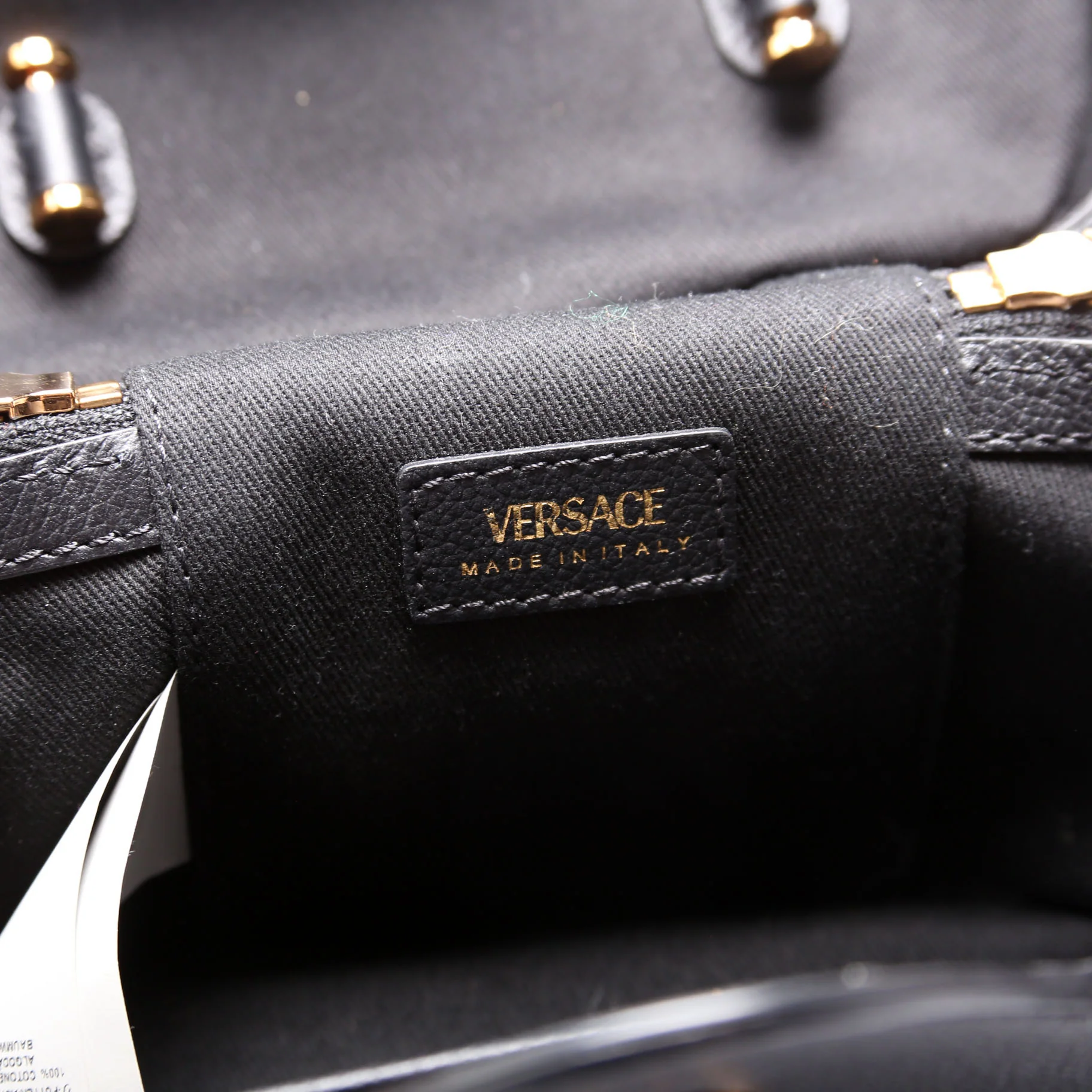 La La Medusa Leather Mini Vanity Bag Black - Image 8