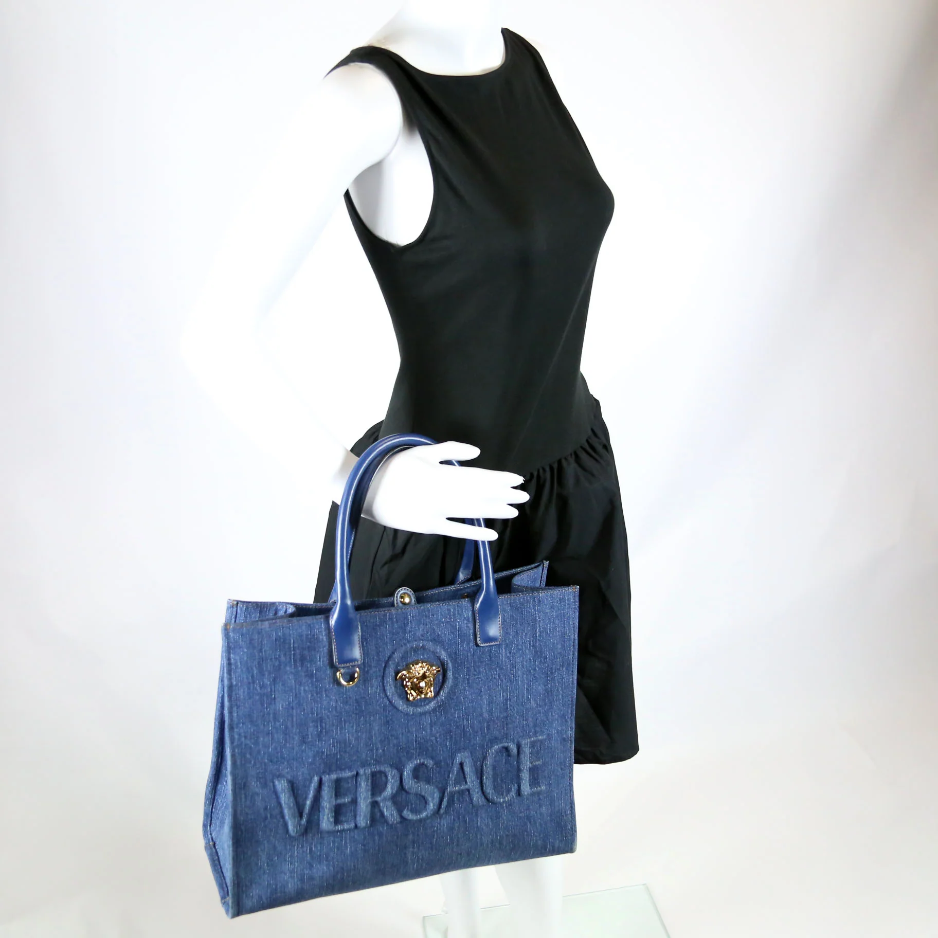 La Medusa Denim Tote Large - Image 9