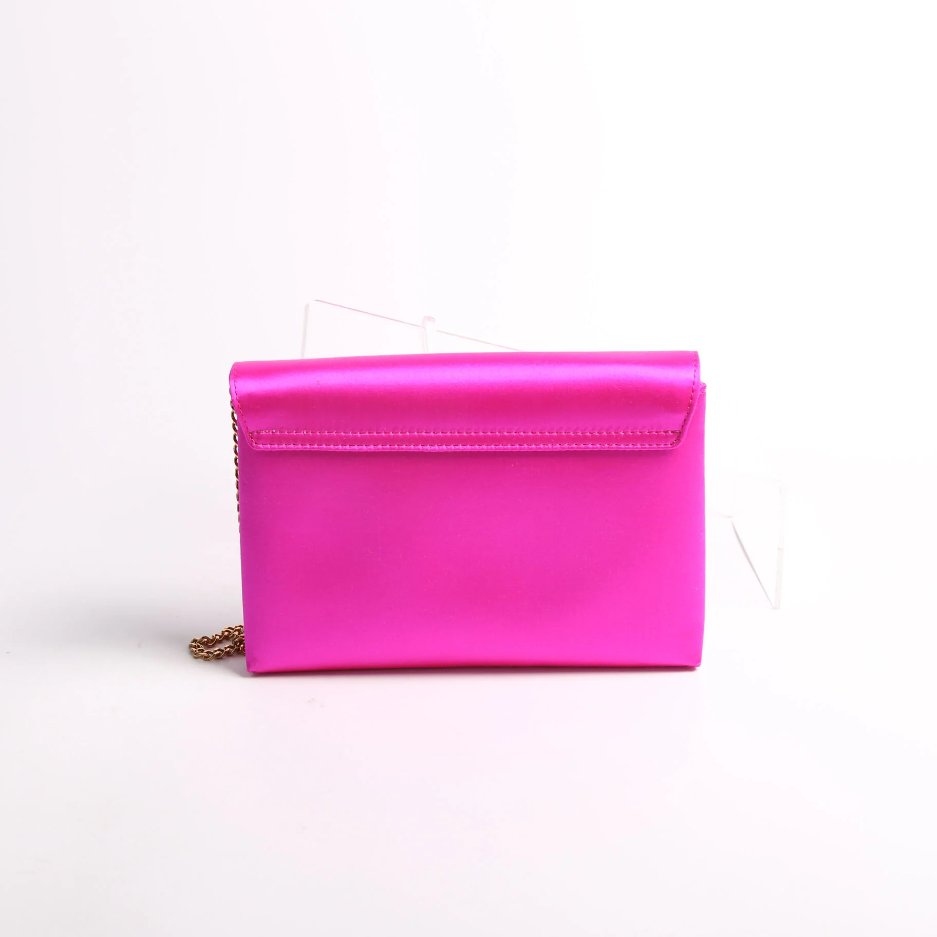 La Medusa Pouch On Chain Satin Pink - Image 2