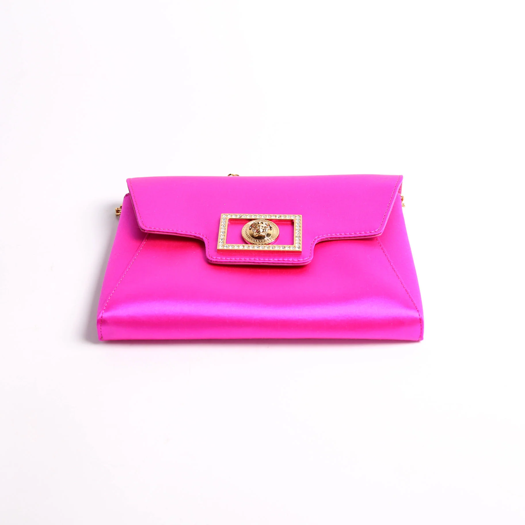 La Medusa Pouch On Chain Satin Pink - Image 3