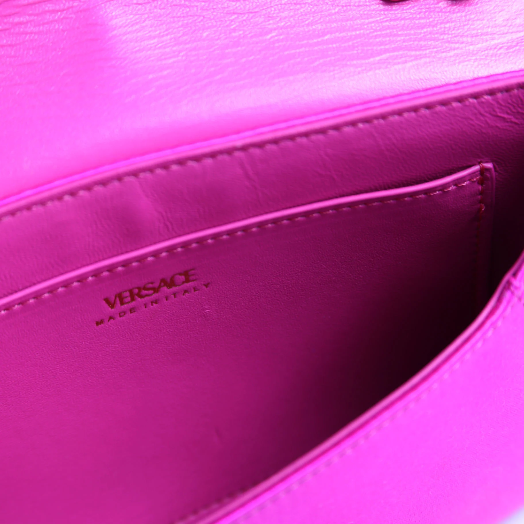 La Medusa Pouch On Chain Satin Pink - Image 8