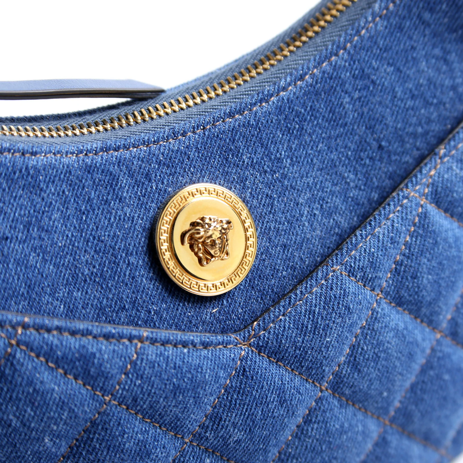 La Medusa Quilted Half Moon 2-Way Blue - Image 6