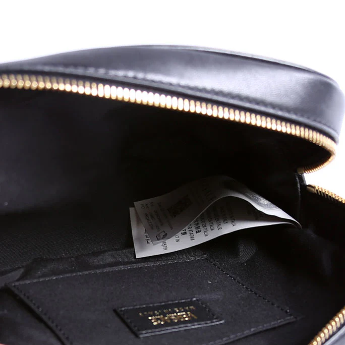 La Medusa Quilted Leather Small Camera Bag Black - Image 12