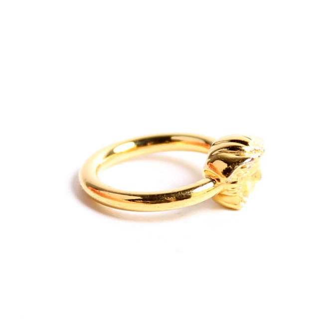 LA Medusa Ring Size 4.5 Gold - Image 4