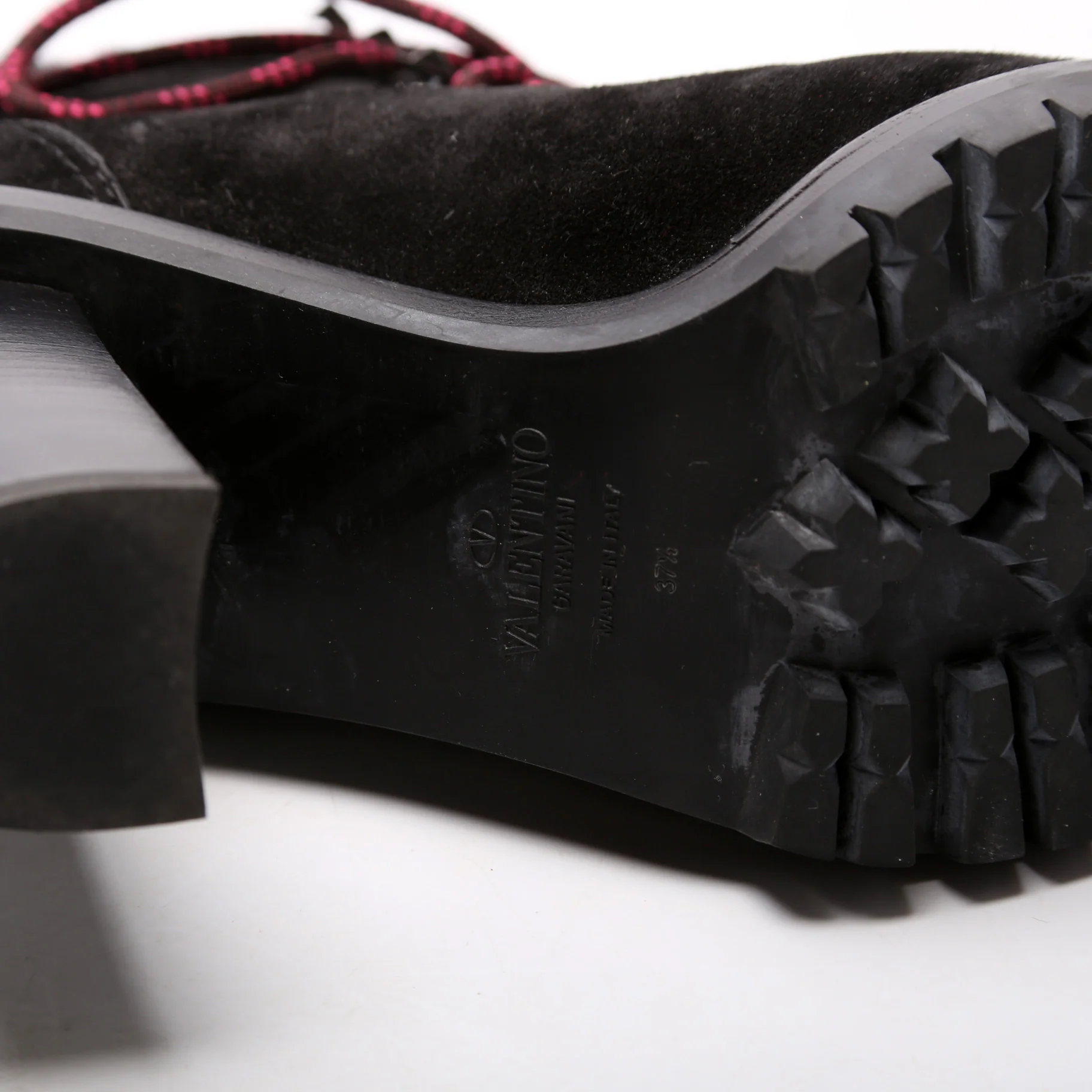 Lace Up Suede Ankle Boots Size 37.5 Black - Image 7