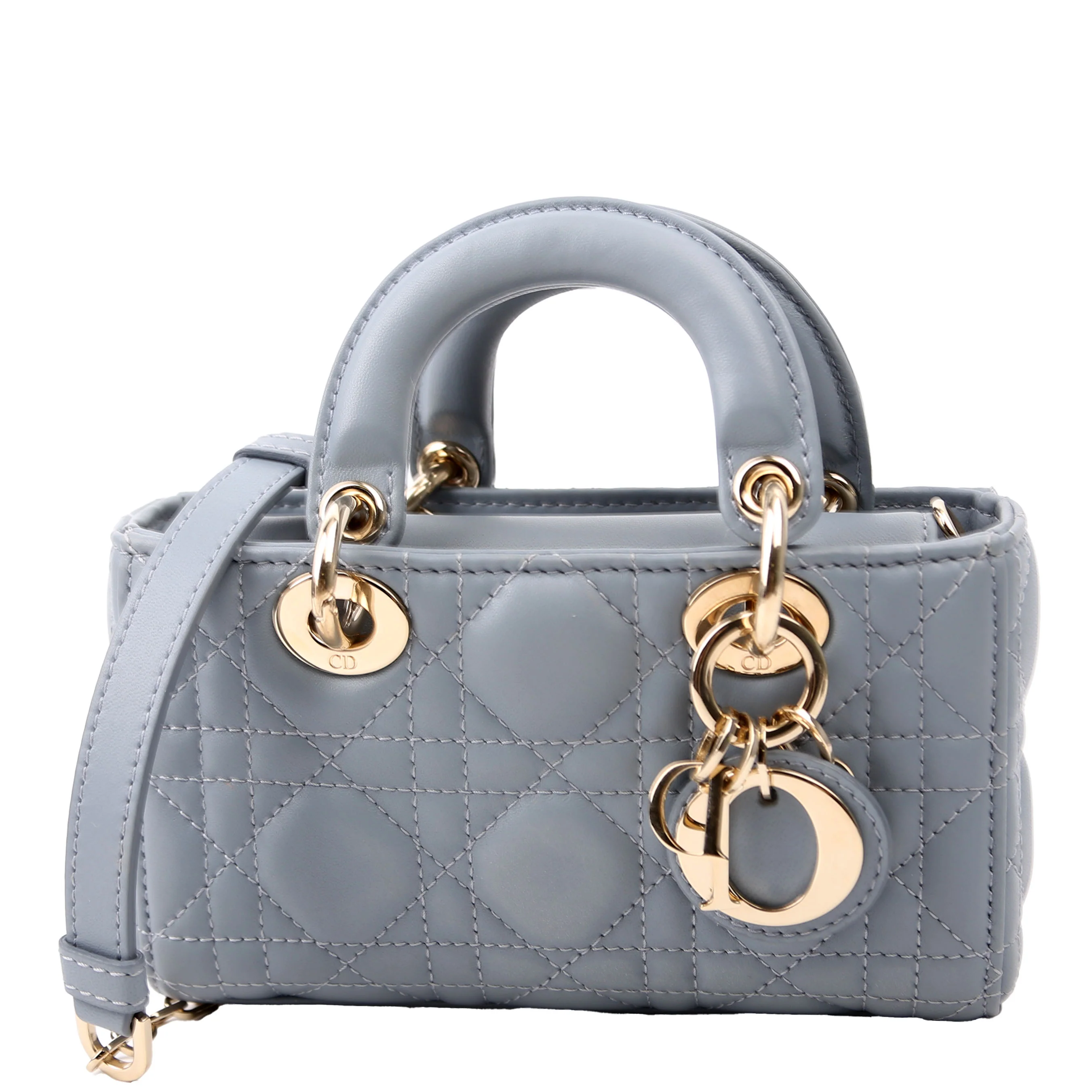 Lady D-Joy Micro Lambskin Blue