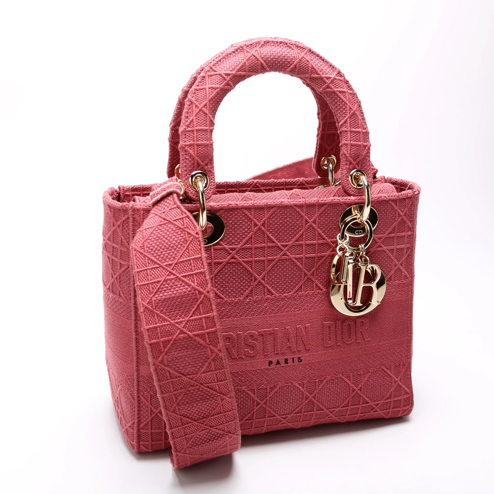 Lady D-Lite Embroidered Cannage Medium Berry - Image 2