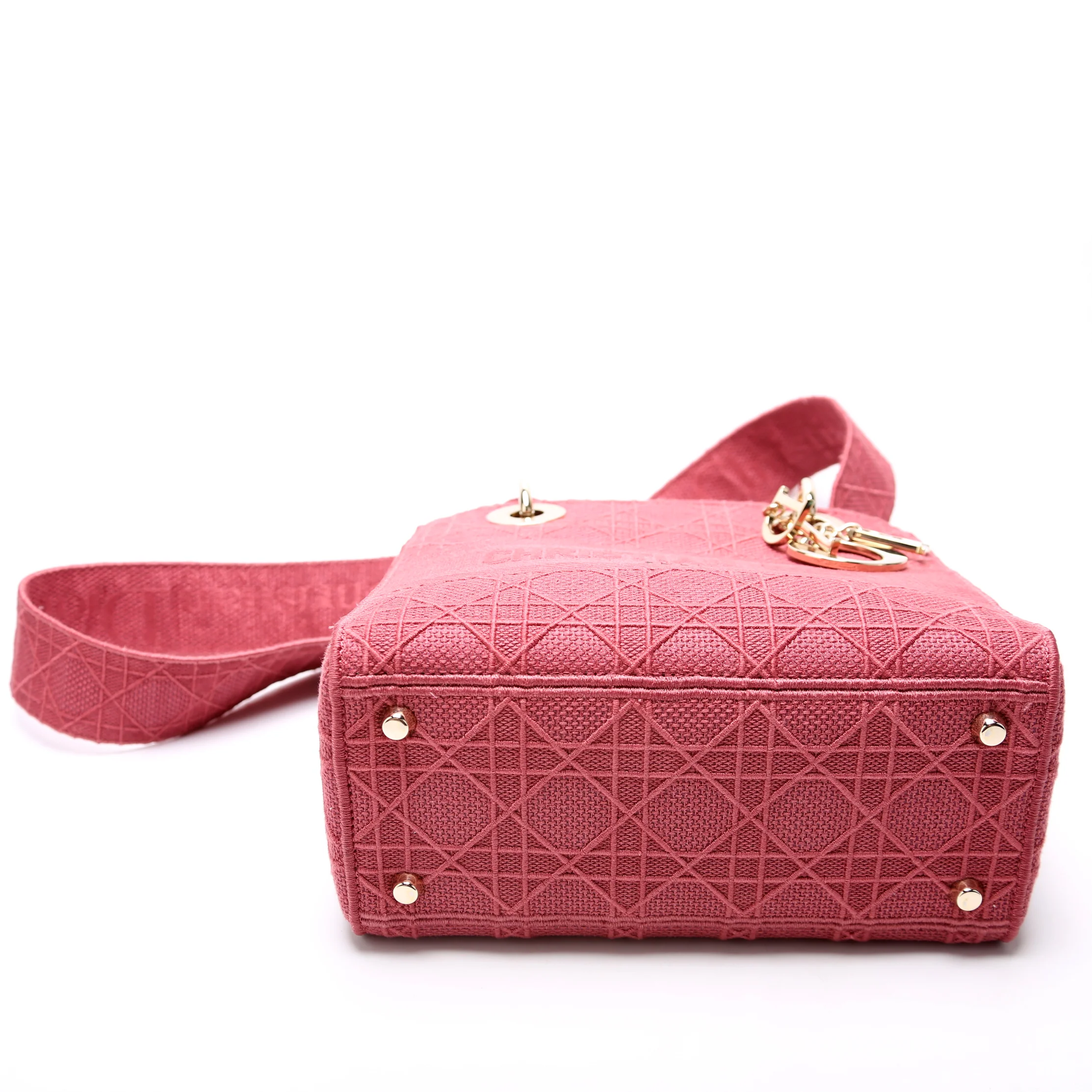 Lady D-Lite Embroidered Cannage Medium Berry - Image 4