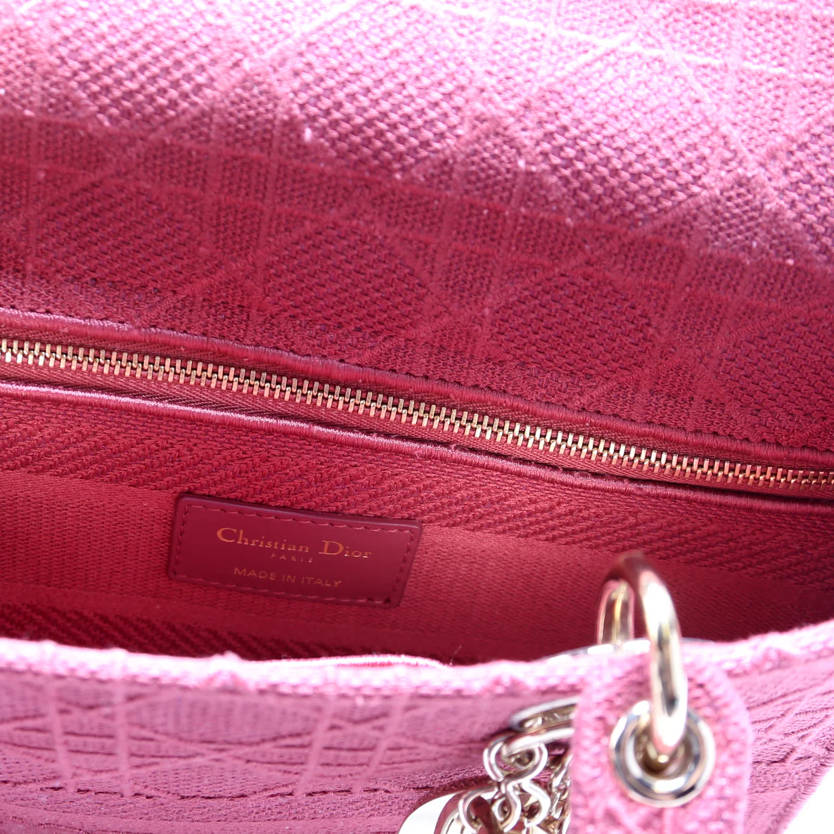 Lady D-Lite Embroidered Cannage Medium Berry - Image 7