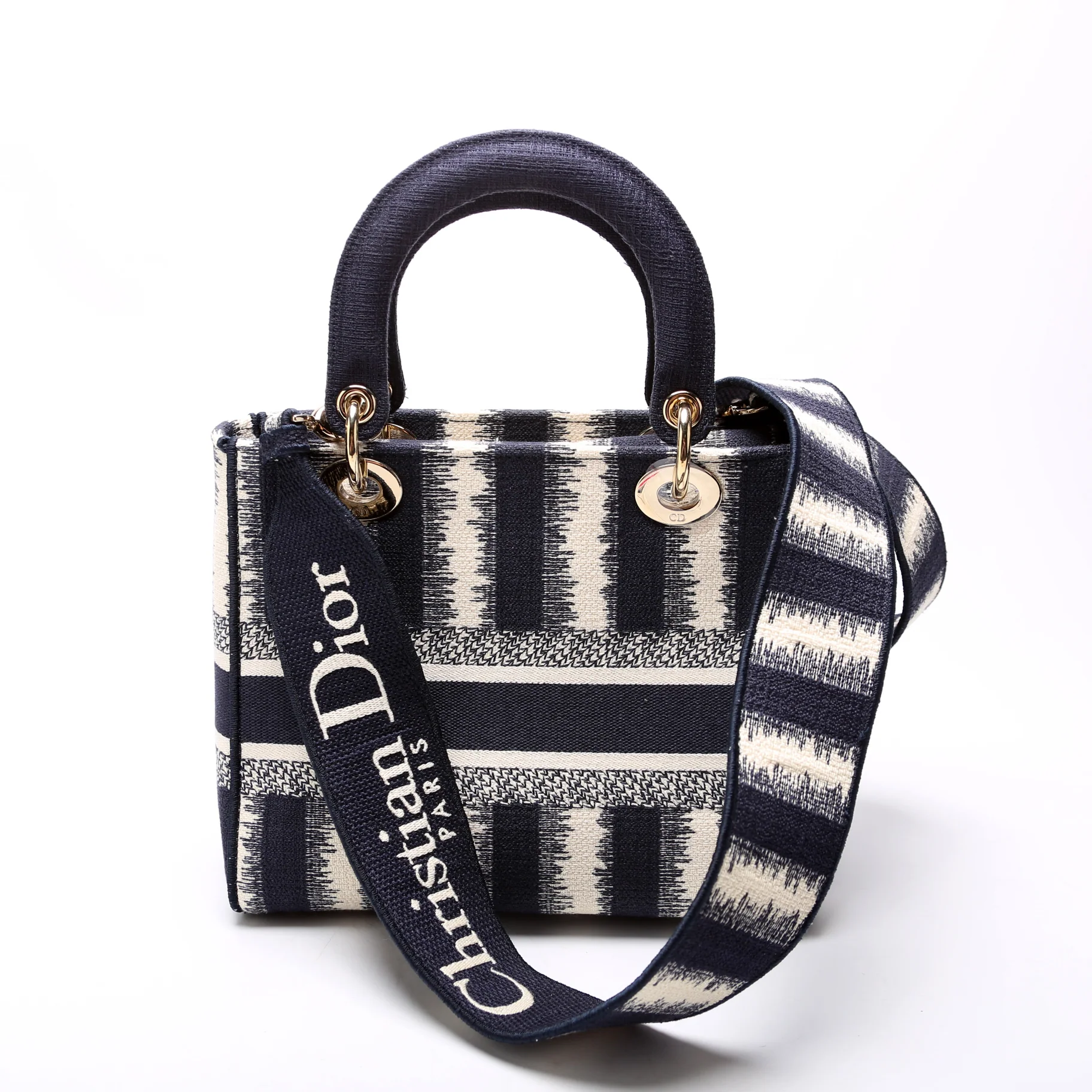 Lady D-Lite Medium Navy/Cream - Image 3