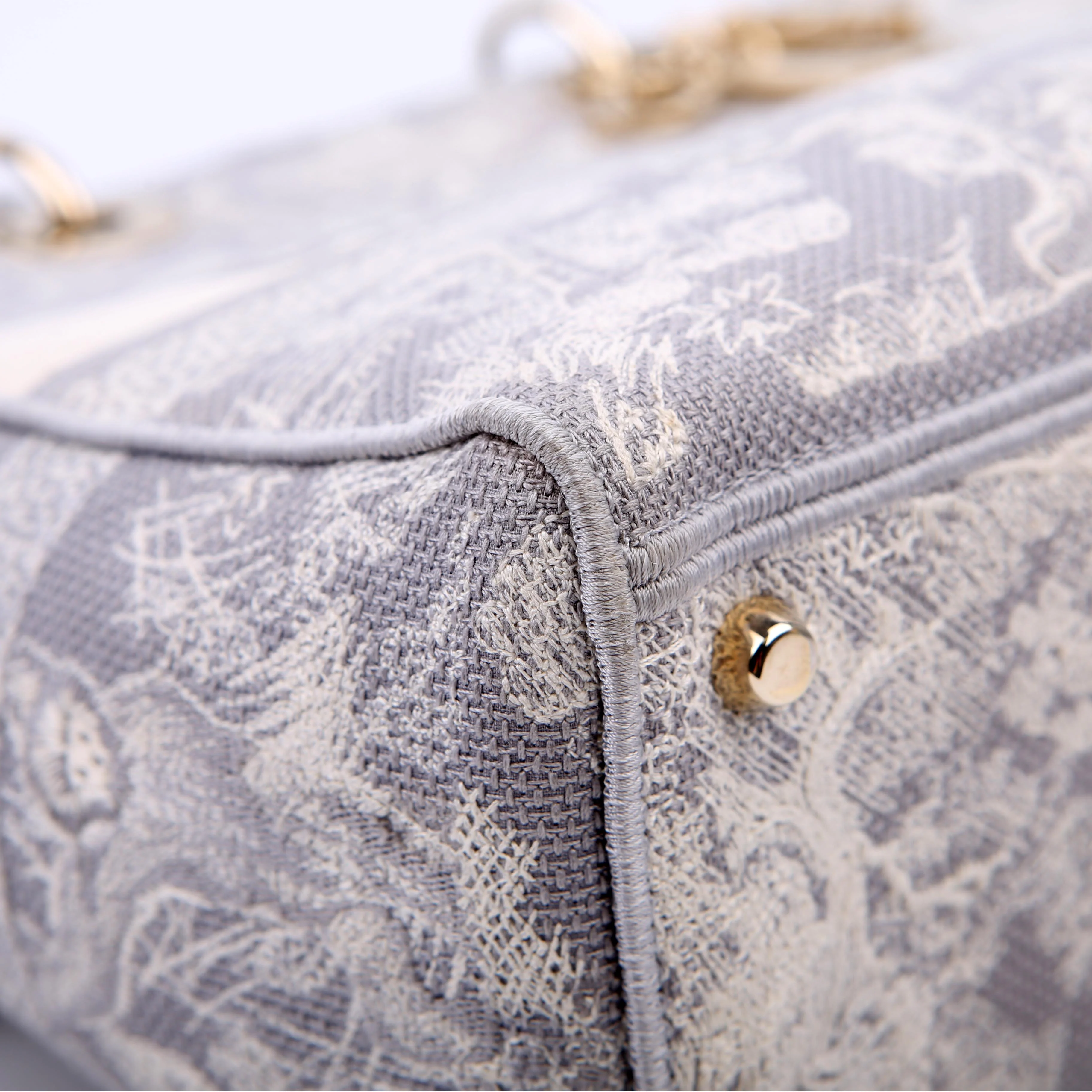 Lady D-Lite Toile De Jouy Large Grey - Image 5