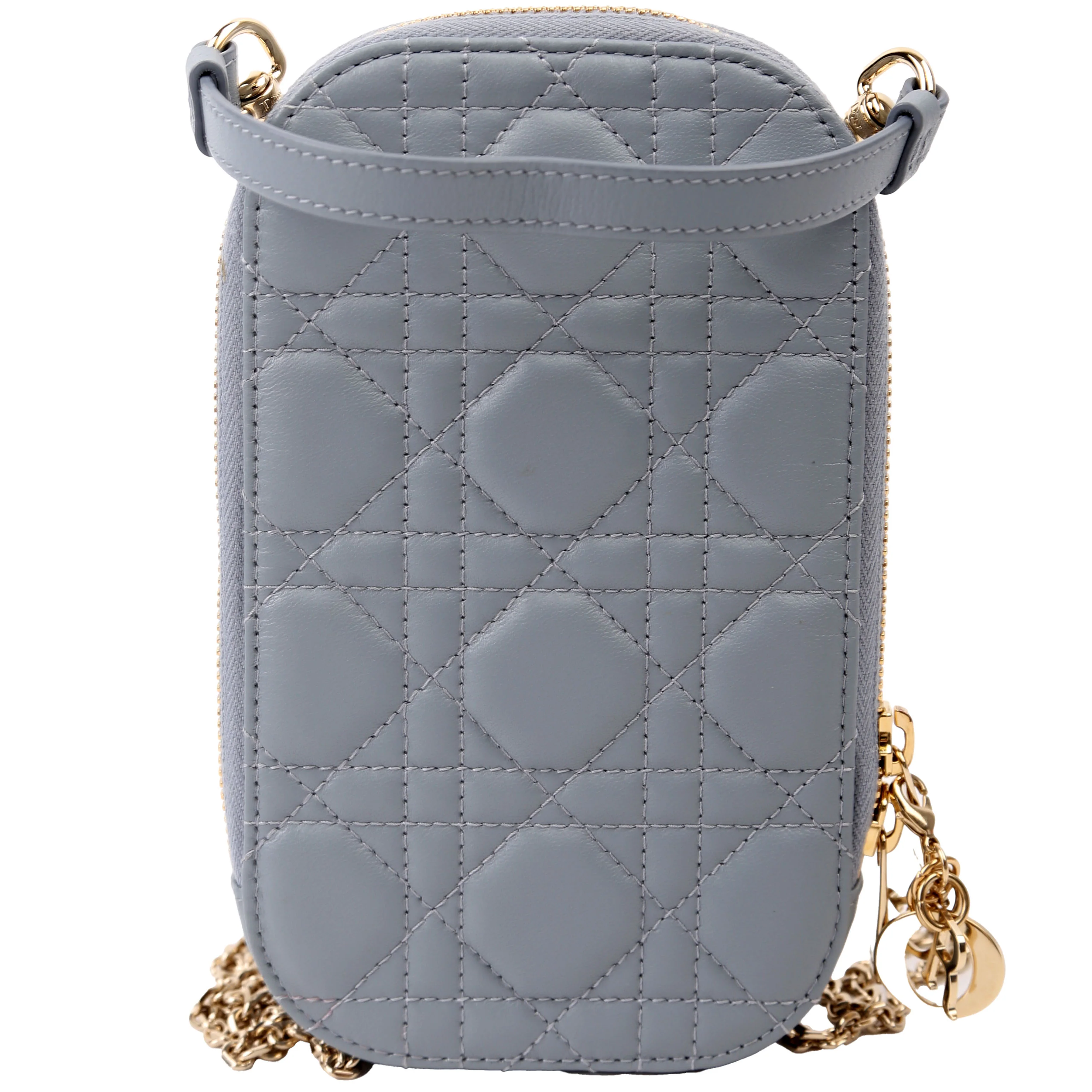 Lady Dior Call'In Dior Phone Holder Dioramour Lambskin Cannage Blue