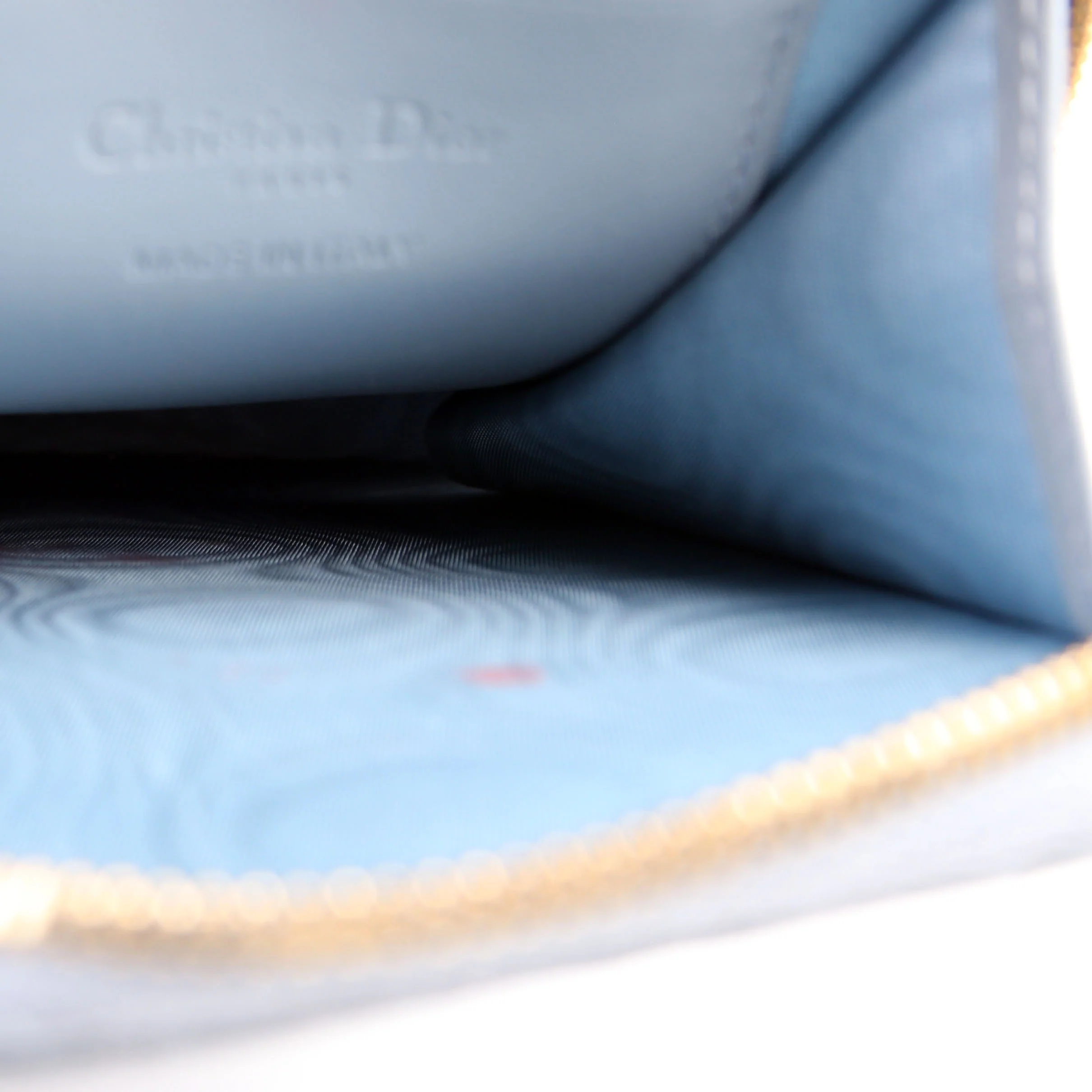 Lady Dior Call'In Dior Phone Holder Dioramour Lambskin Cannage Blue - Image 11