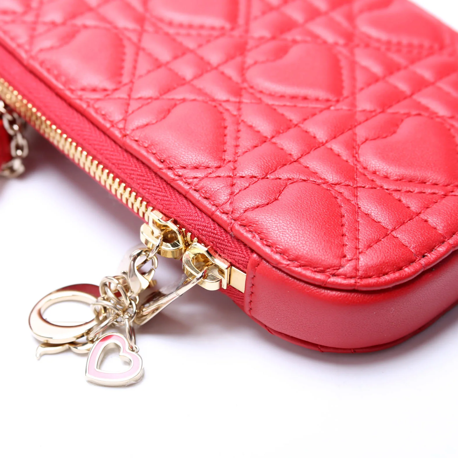 Lady Dior Call'in Dior Phone Holder Dioramour Lambskin Cannage Red - Image 5