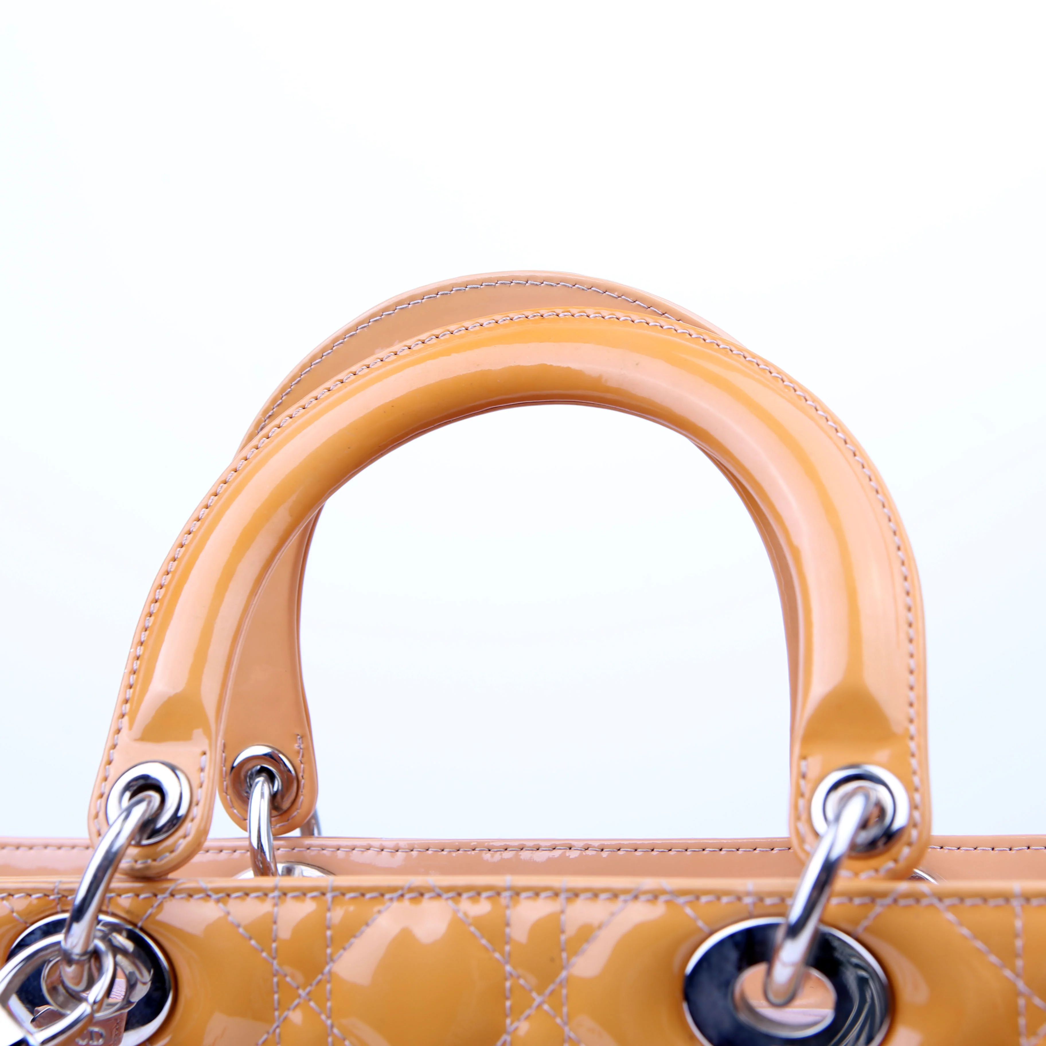 Lady Dior Large Cannage Patent Yellow - Image 14