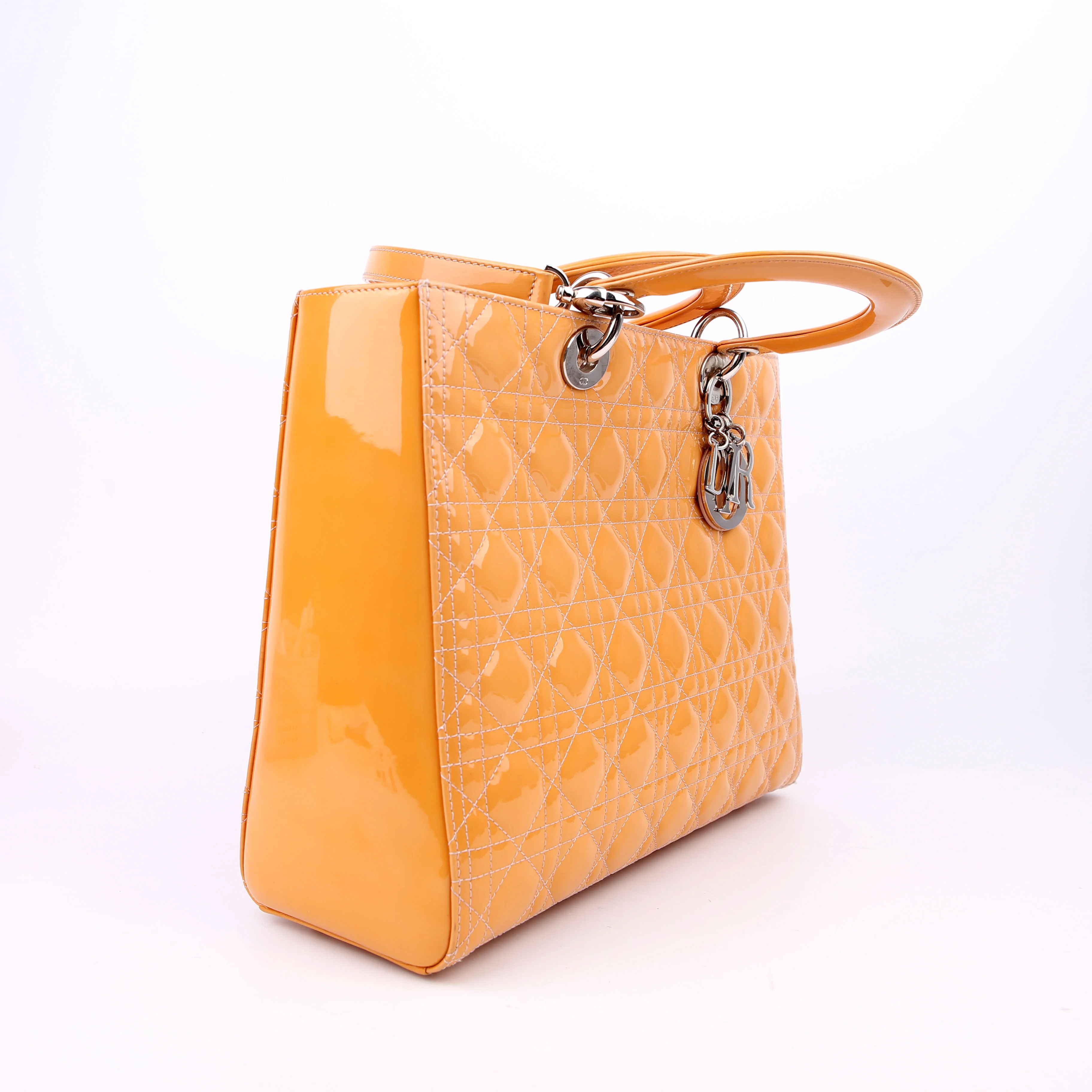 Lady Dior Large Cannage Patent Yellow - Image 2