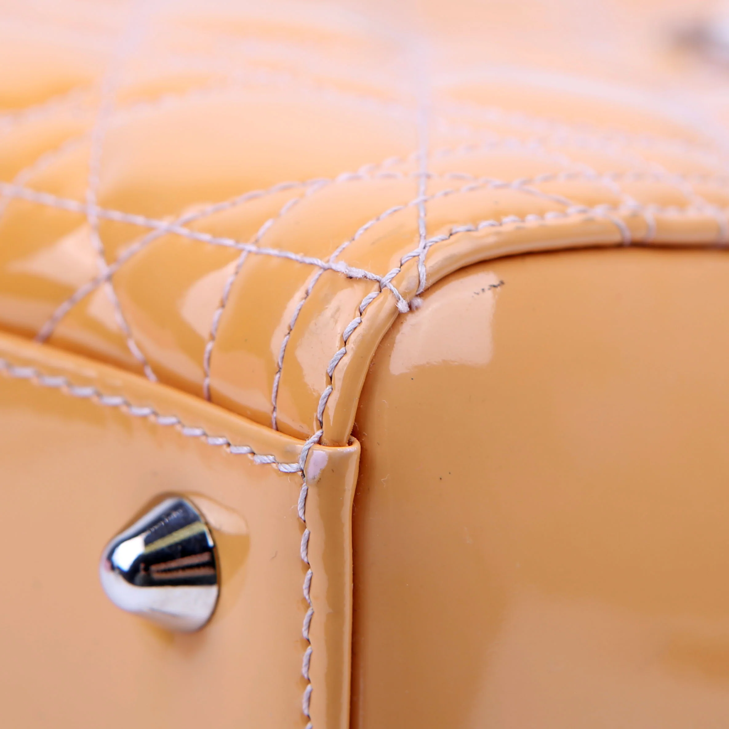 Lady Dior Large Cannage Patent Yellow - Image 6
