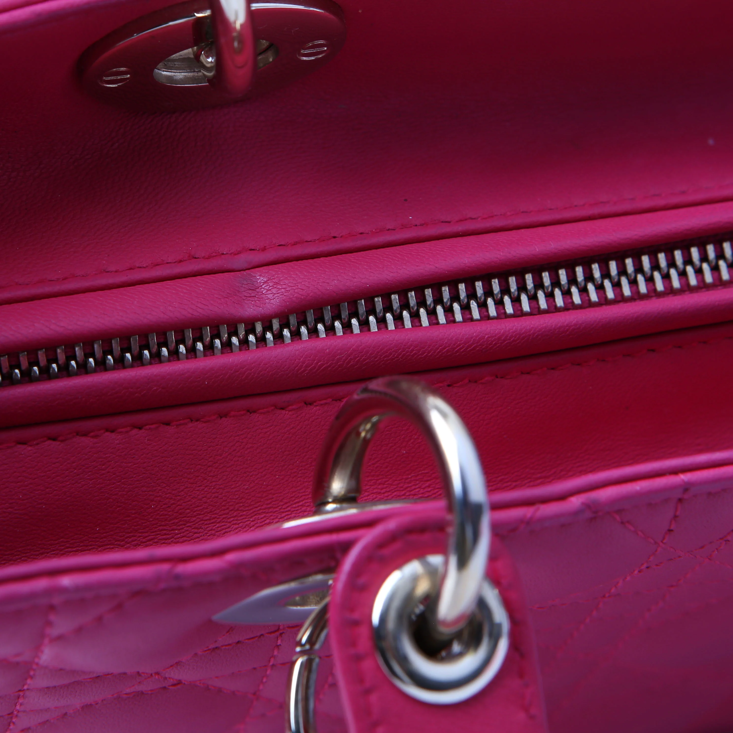 Lady Dior Large Lambskin Pink - Image 11