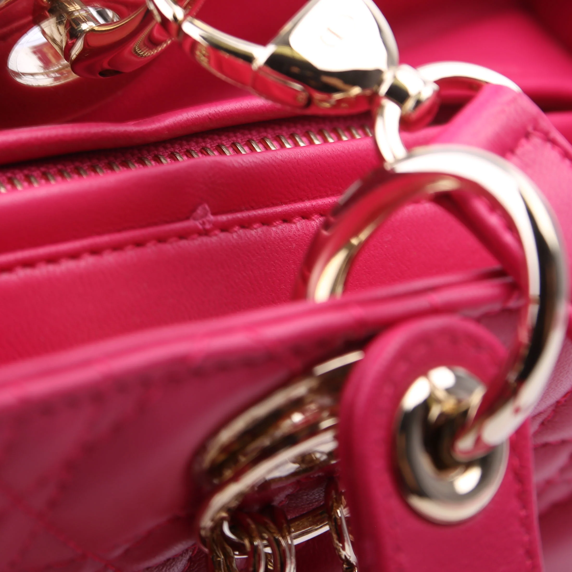 Lady Dior Large Lambskin Pink - Image 10