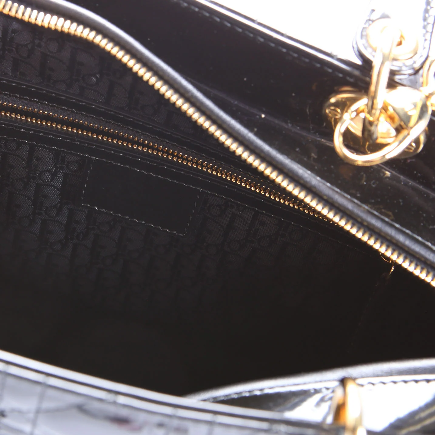 Lady Dior Large Patent Black - Image 7