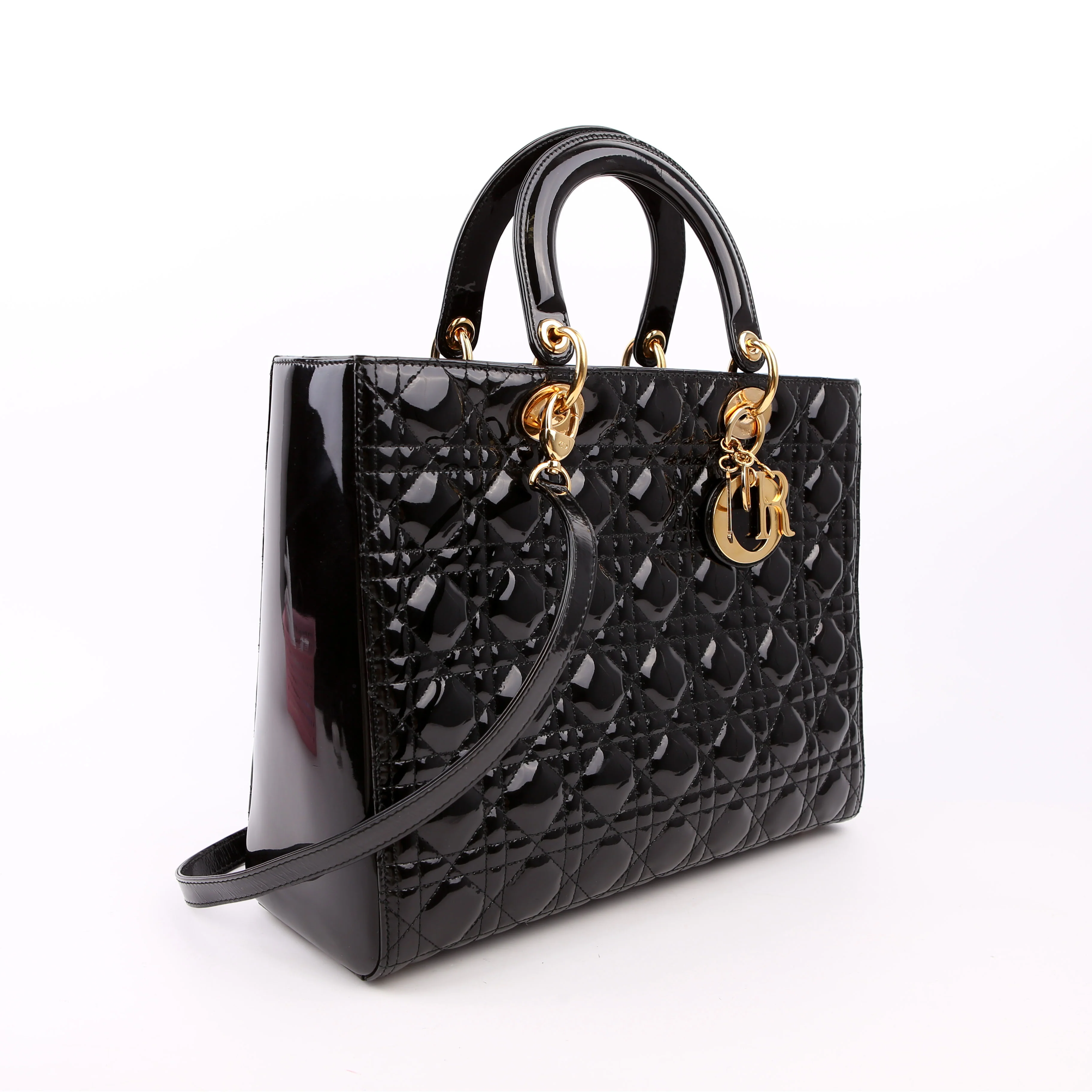 Lady Dior Large Patent Black - Image 2