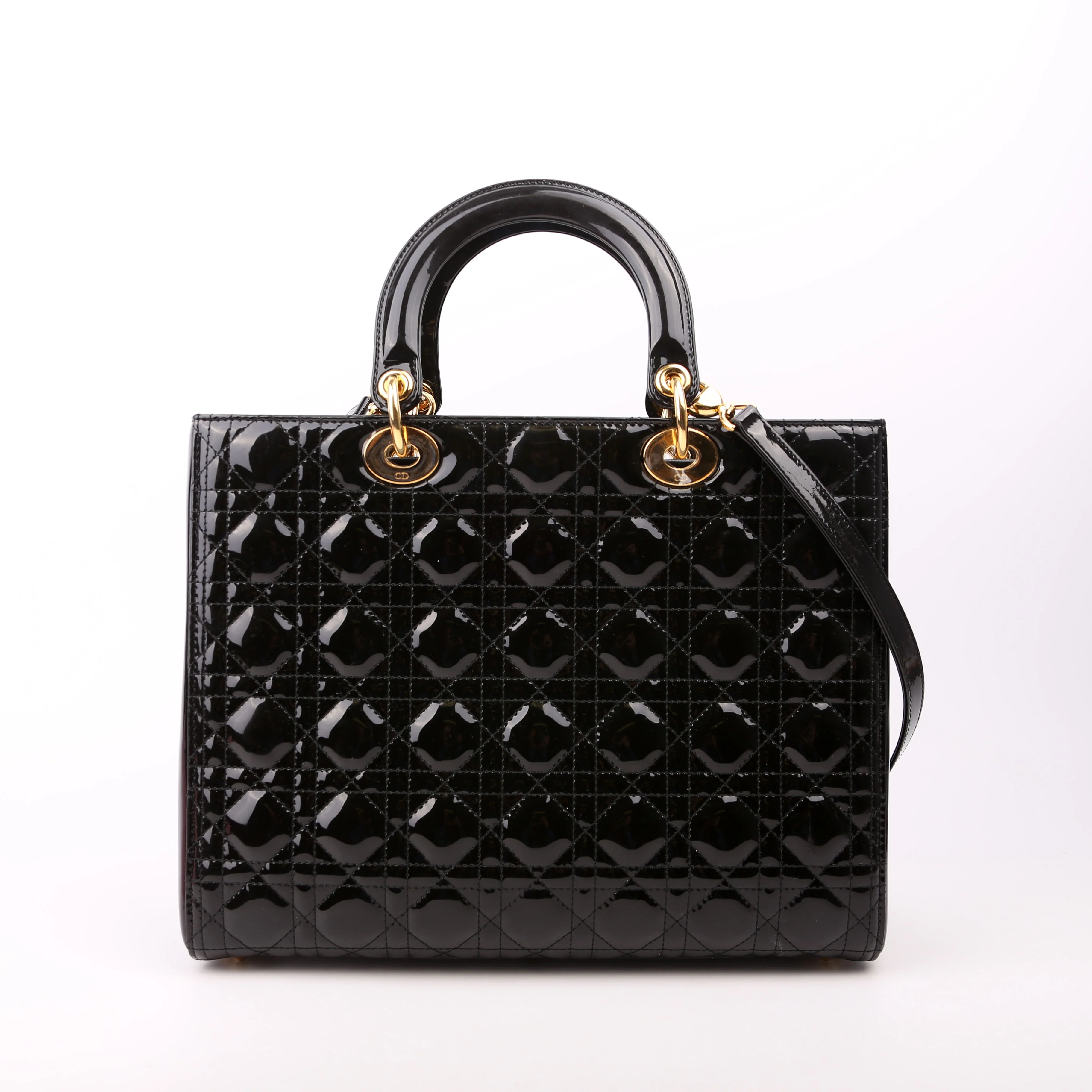 Lady Dior Large Patent Black - Image 3