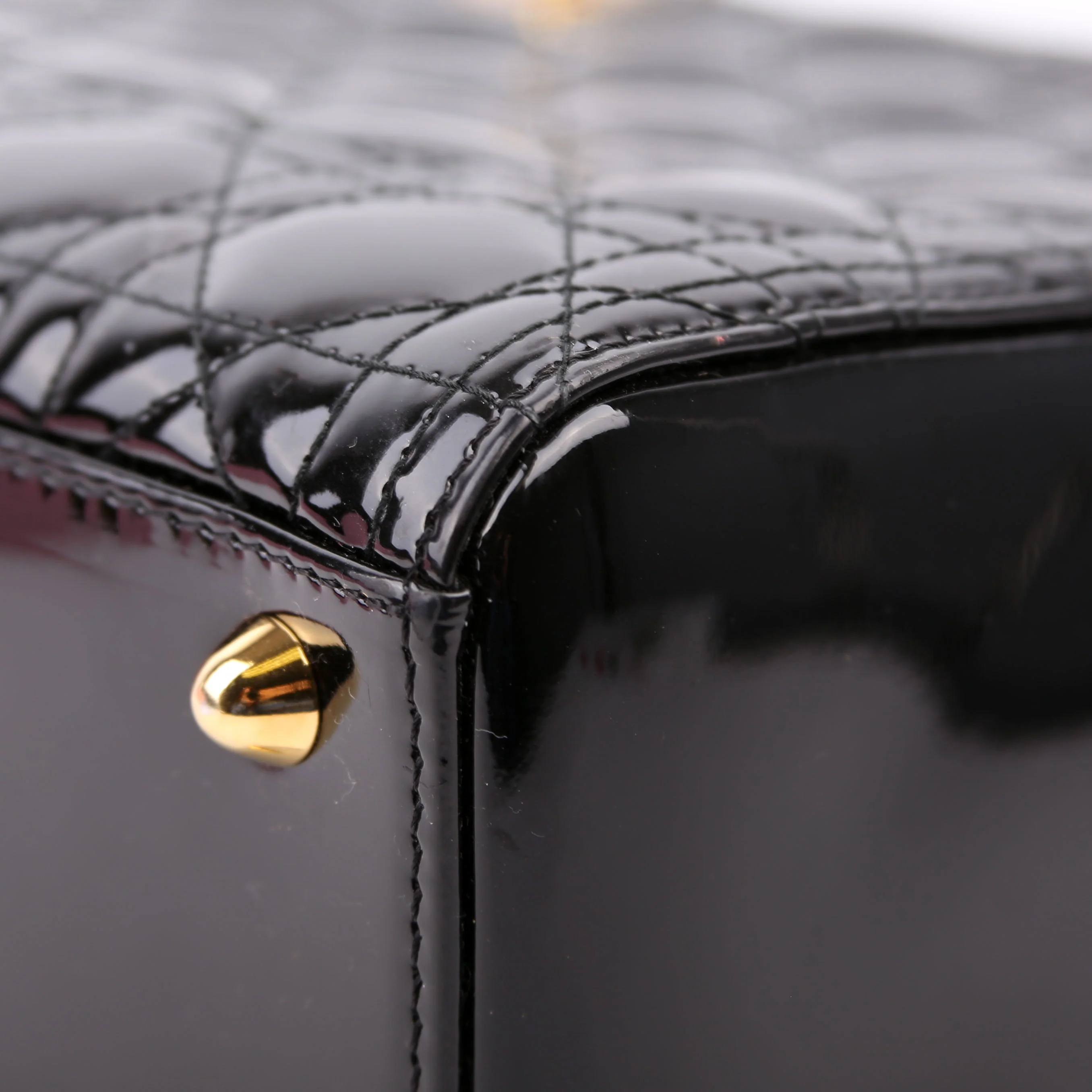 Lady Dior Large Patent Black - Image 8