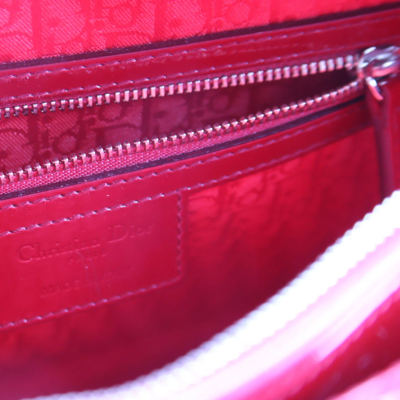 Lady Dior Large Patent Red - Image 10
