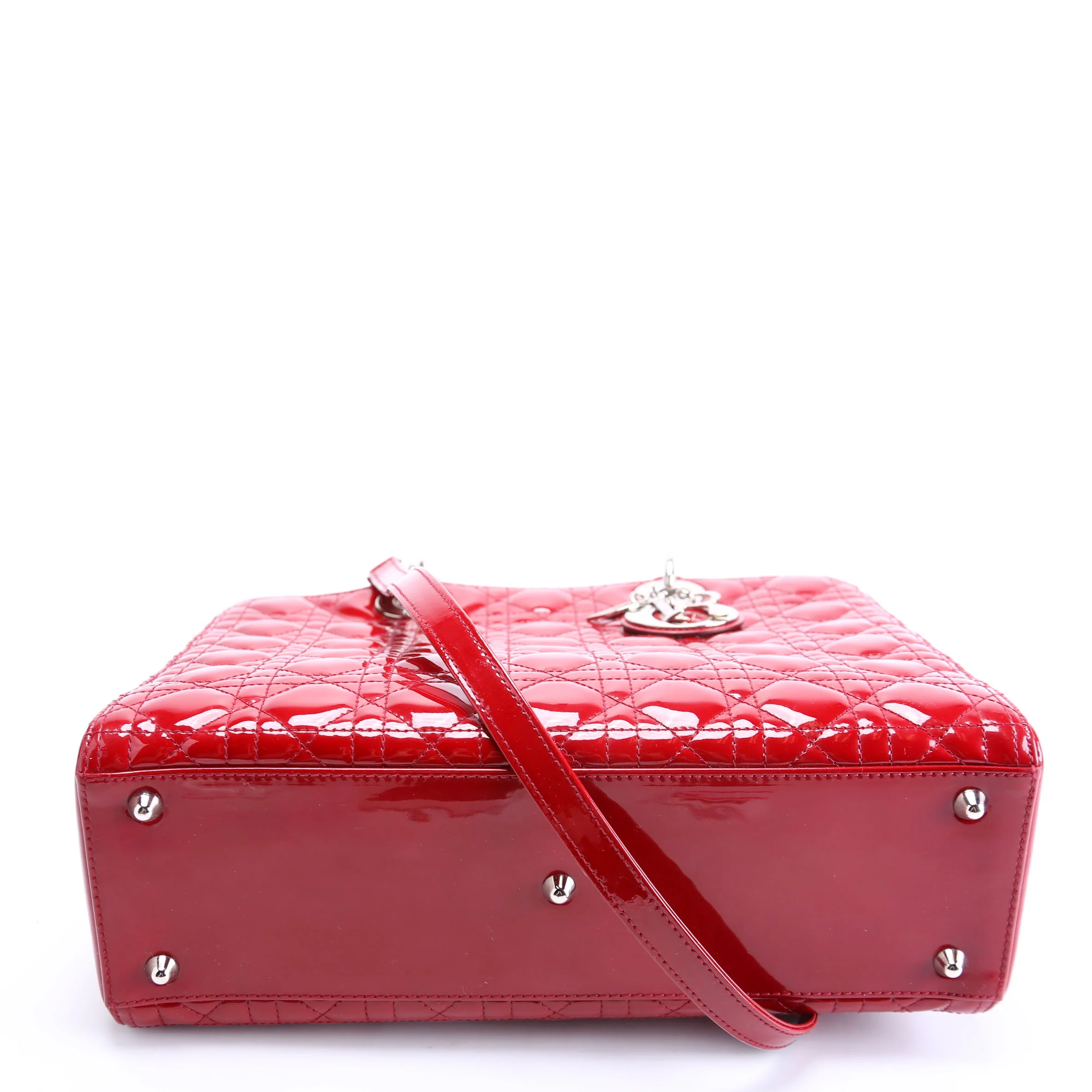 Lady Dior Large Patent Red - Image 4