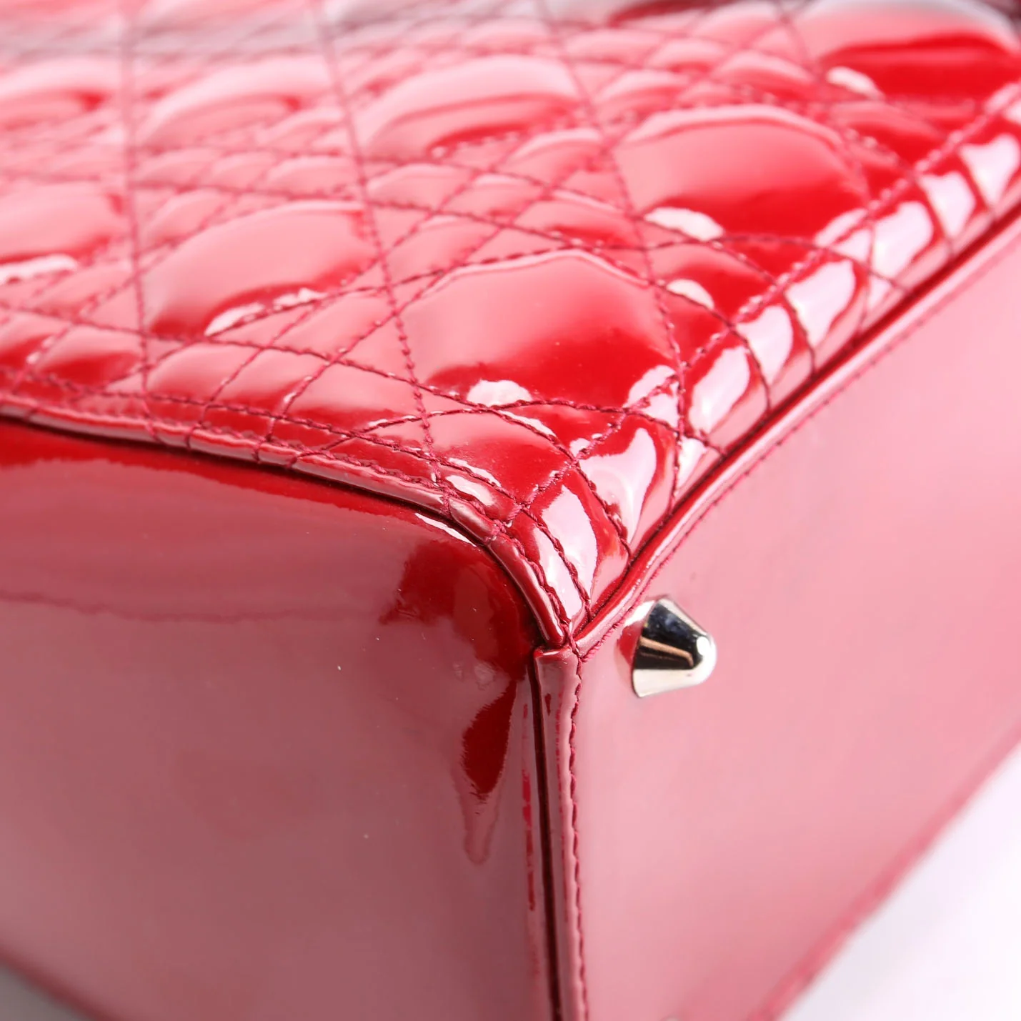 Lady Dior Large Patent Red - Image 5