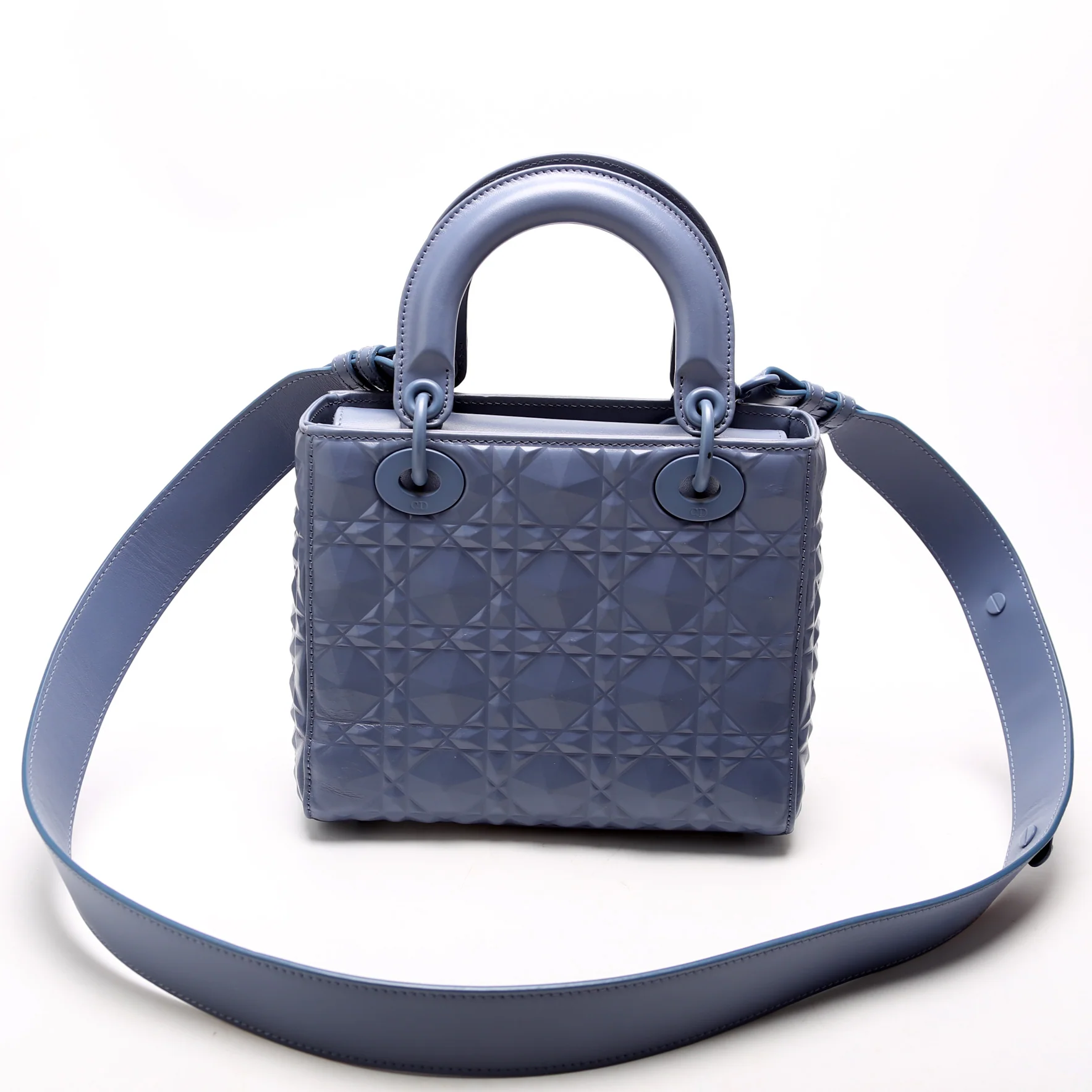 Lady Dior Medium Diamond Cannage Blue - Image 3