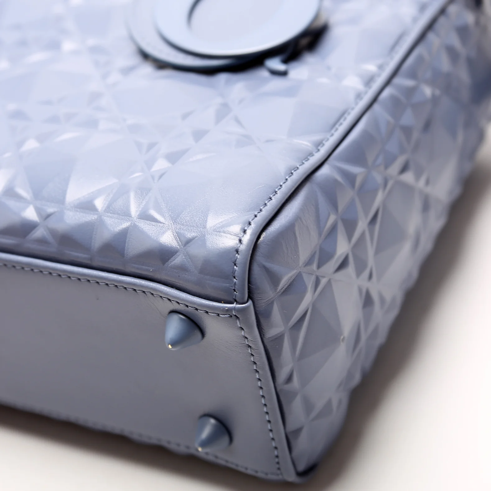Lady Dior Medium Diamond Cannage Blue - Image 6