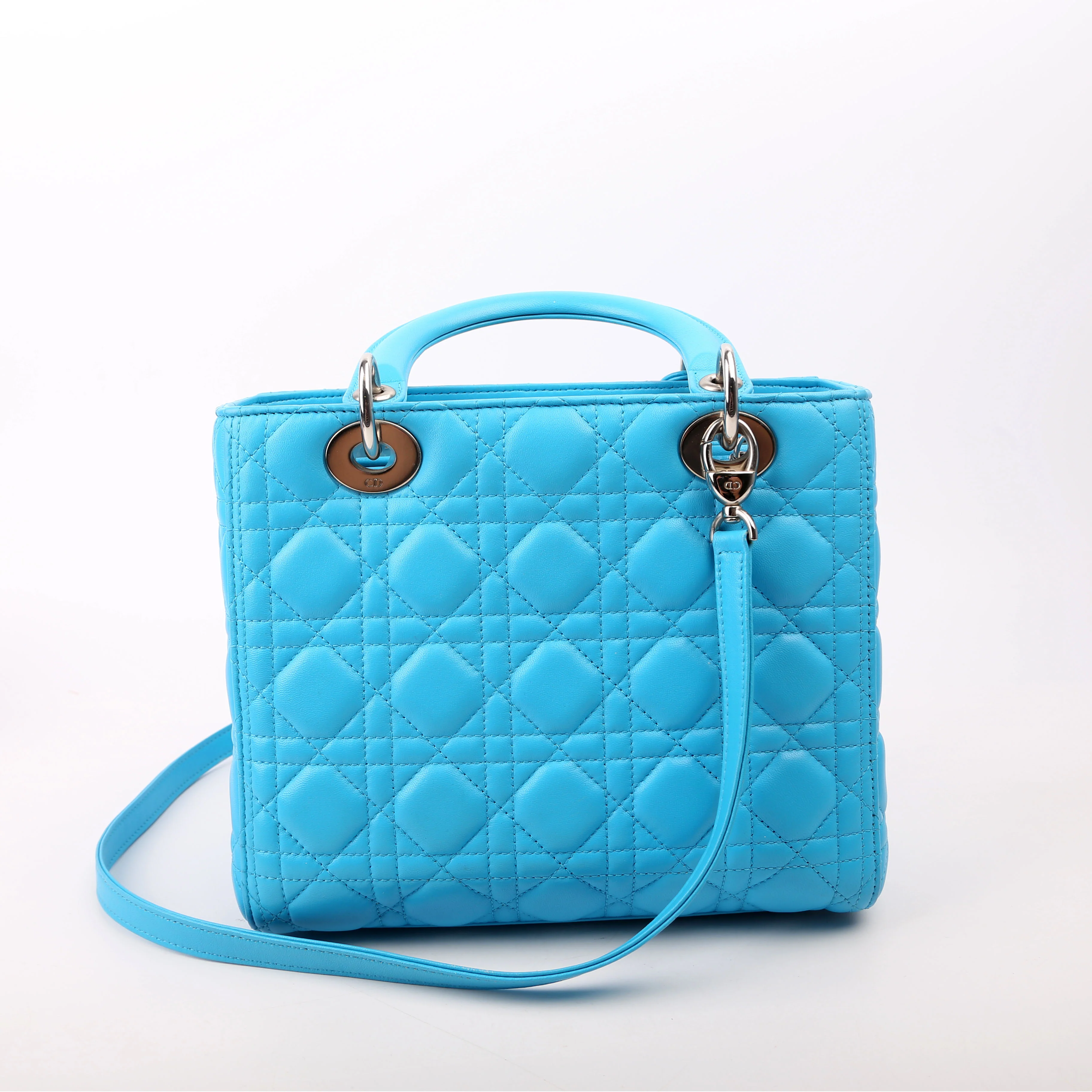 Lady Dior Medium Lambskin Blue - Image 3
