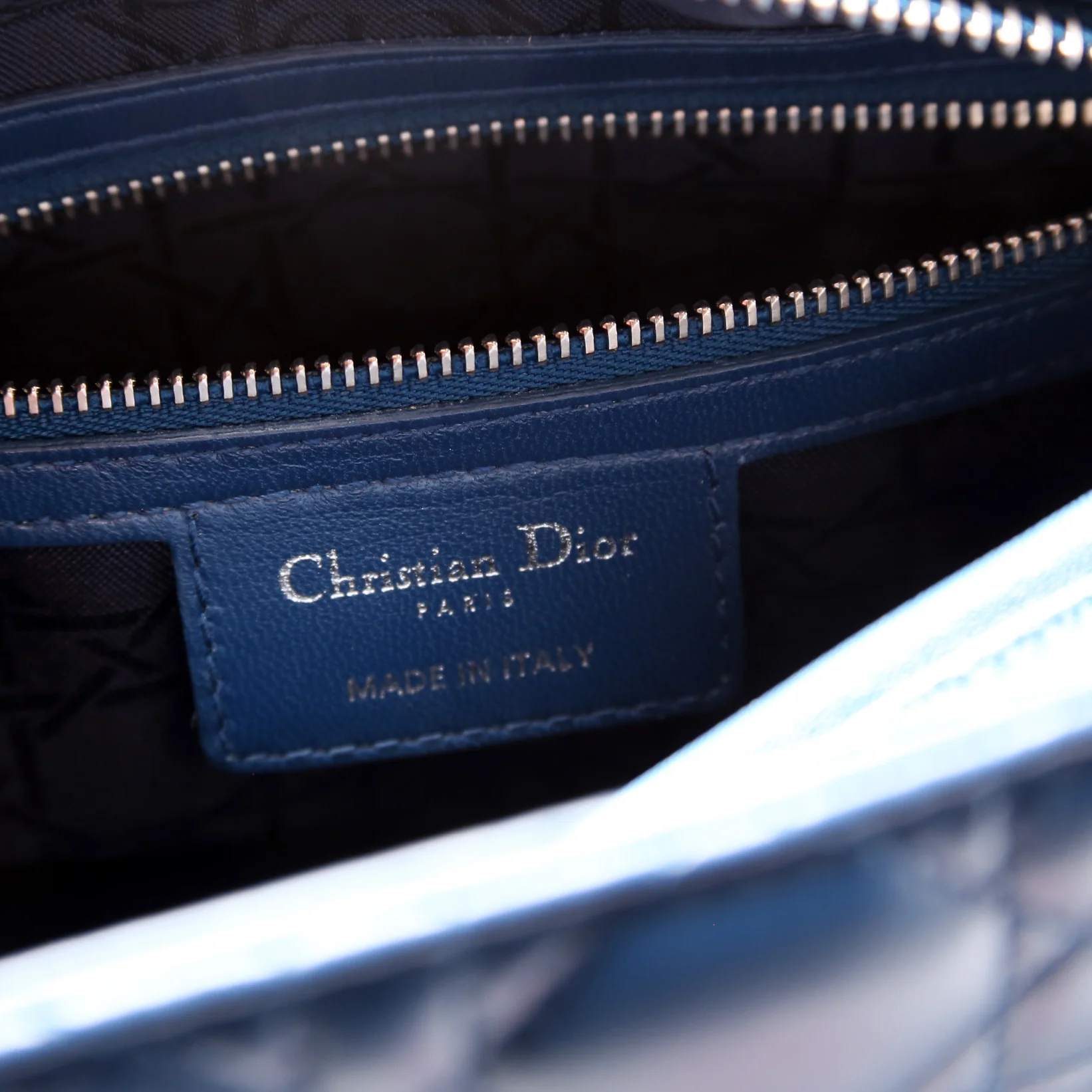Lady Dior Medium Lambskin Blue - Image 8