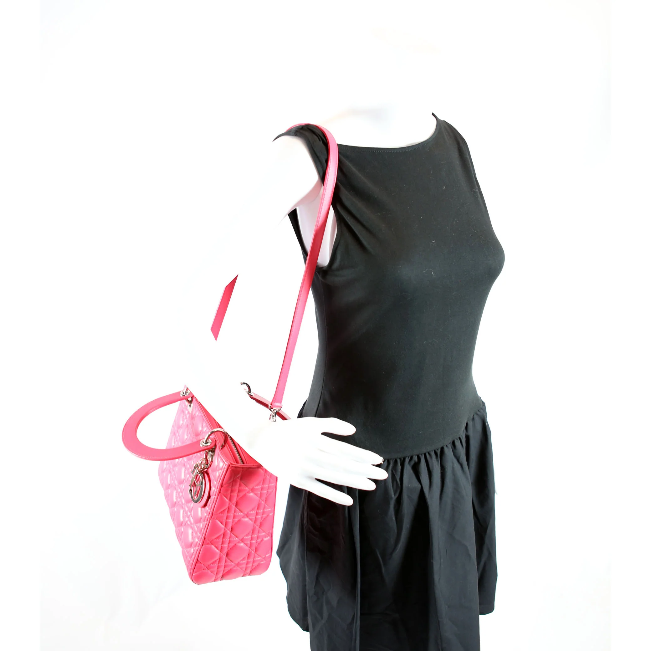 Lady Dior Medium Lambskin Pink - Image 10
