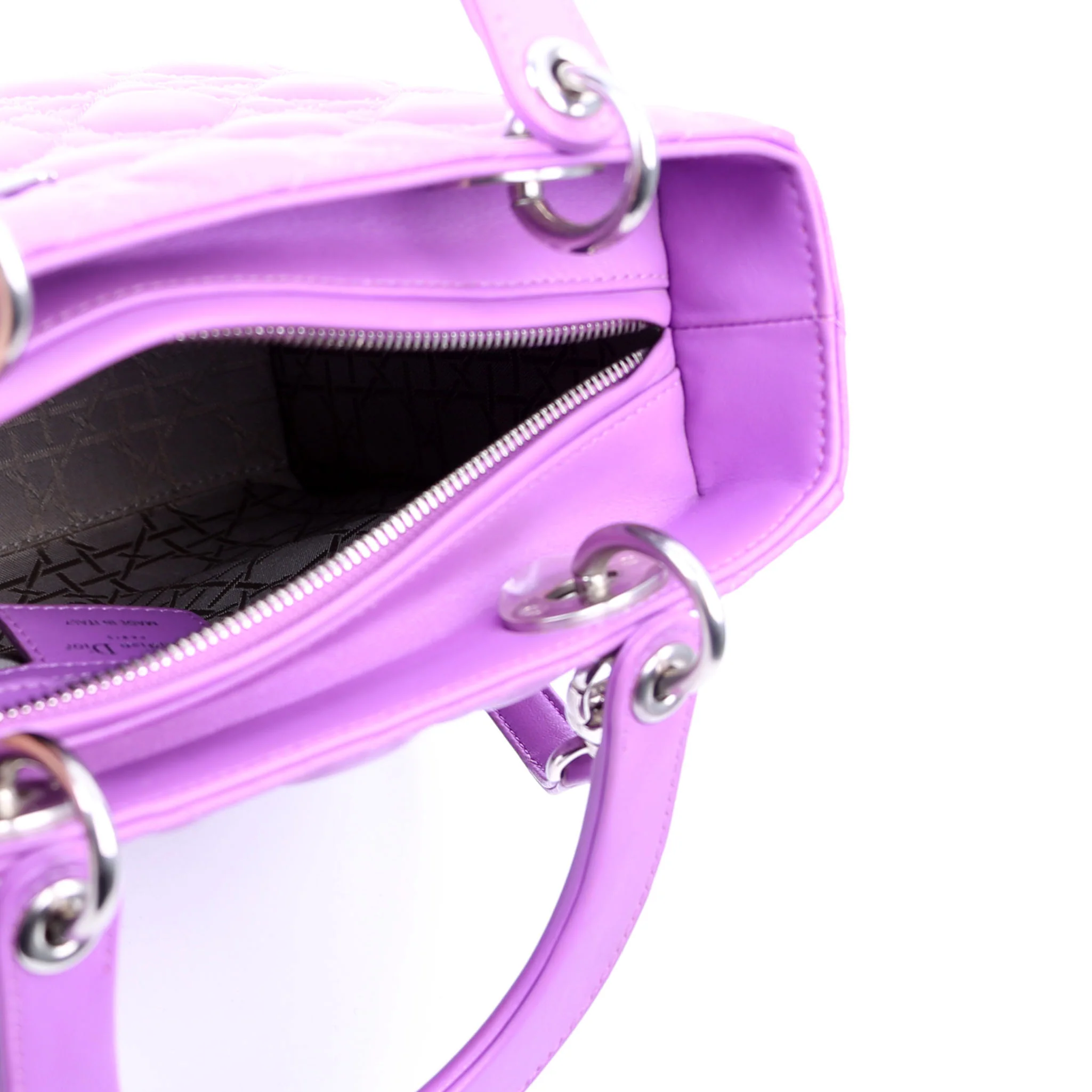 Lady Dior Medium Lambskin Purple - Image 15