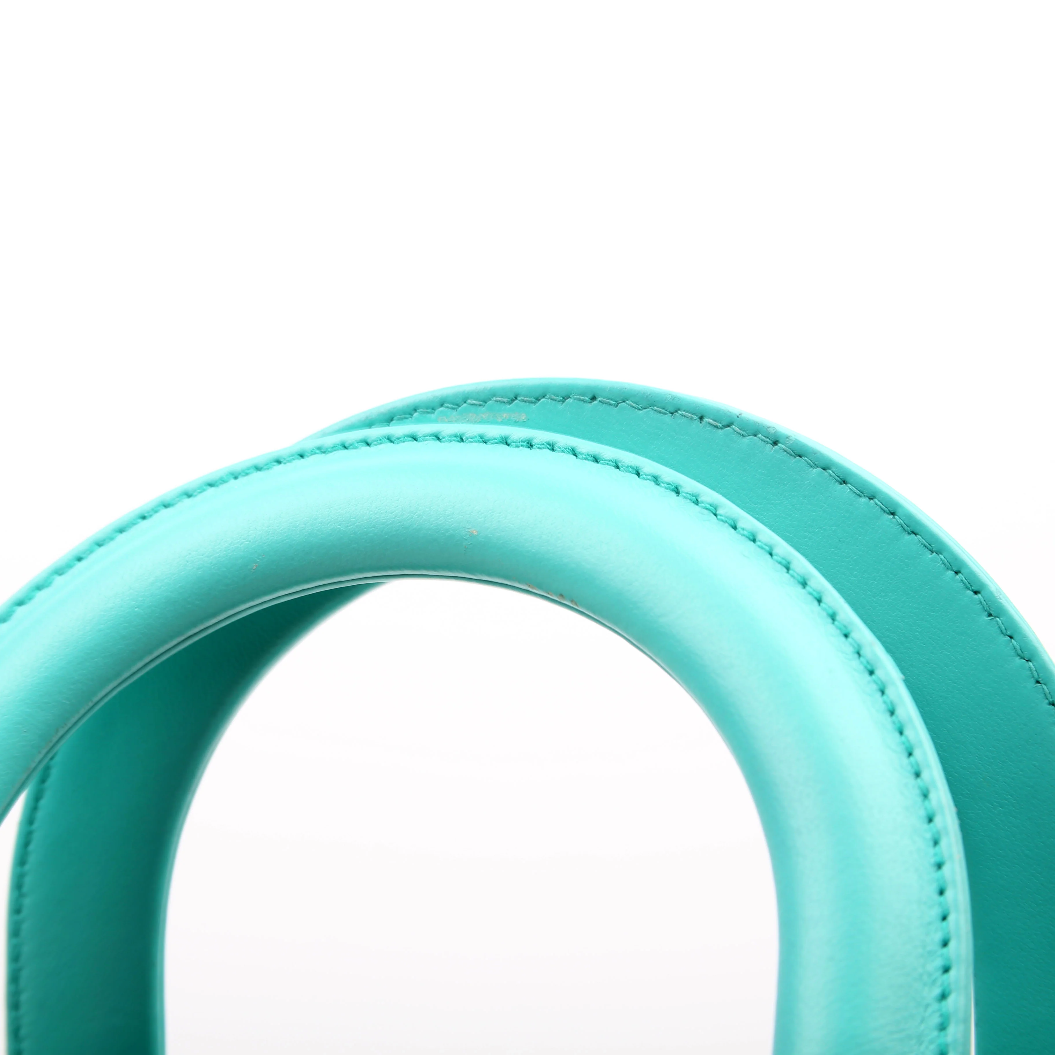 Lady Dior Medium Lambskin Teal - Image 11