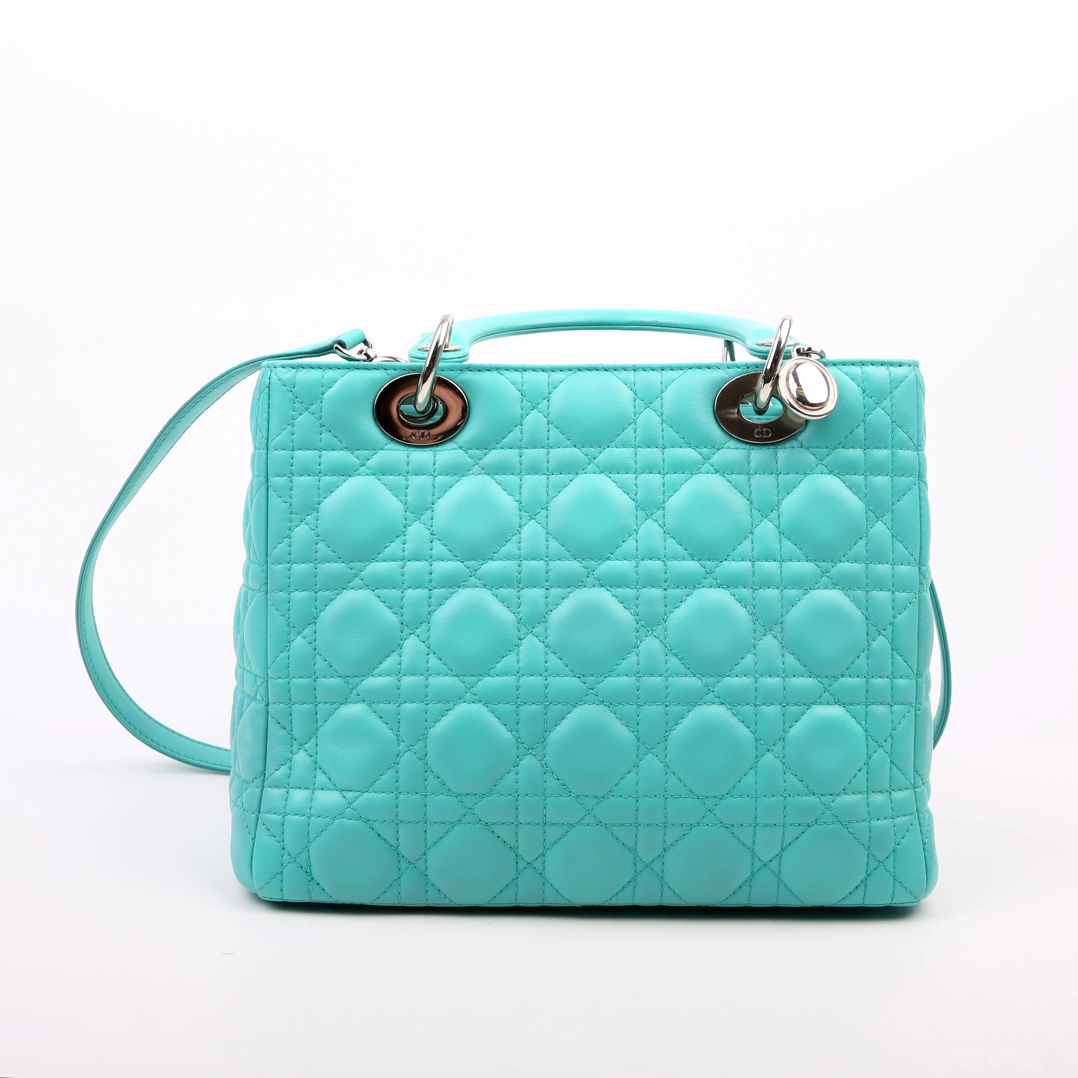 Lady Dior Medium Lambskin Teal - Image 3