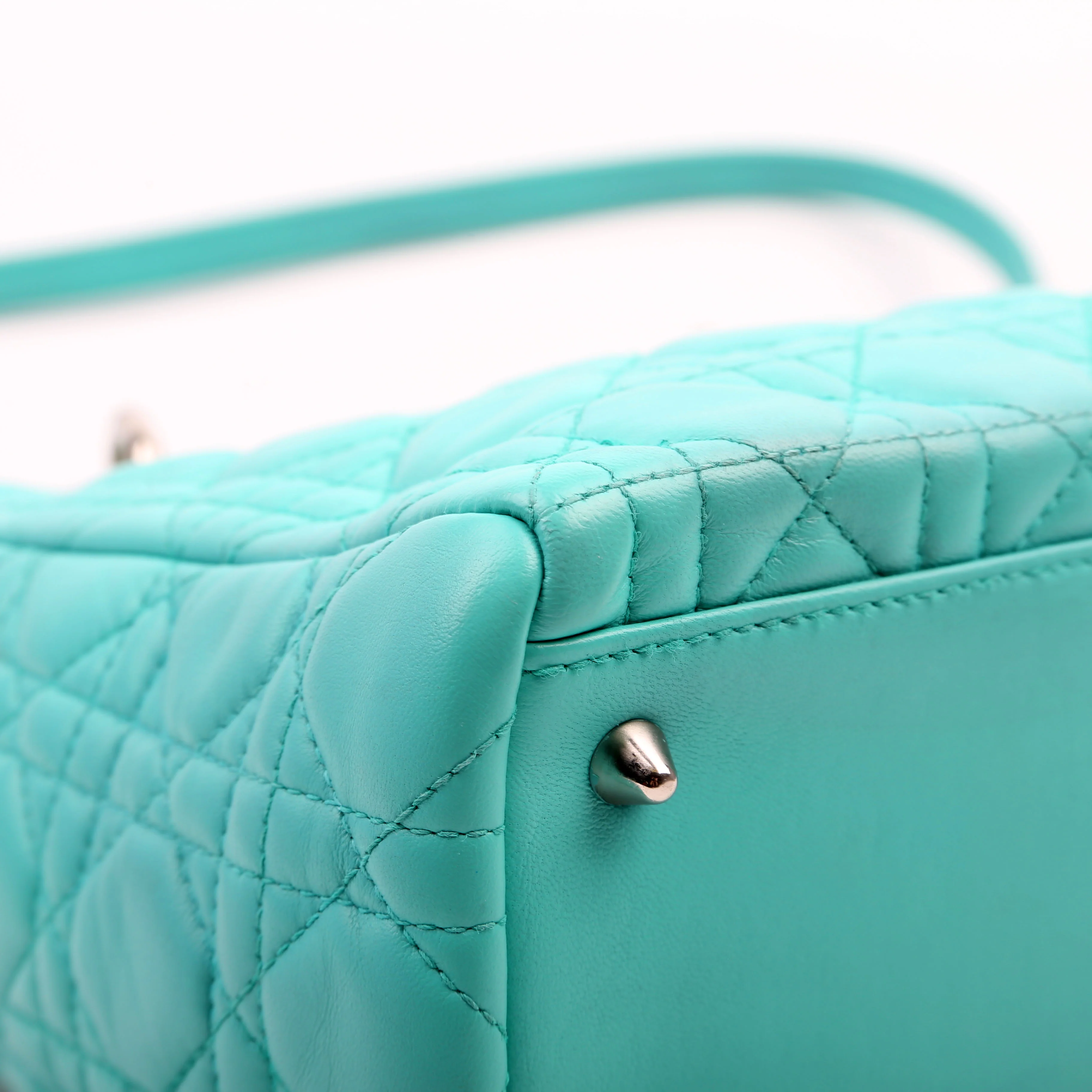 Lady Dior Medium Lambskin Teal - Image 7