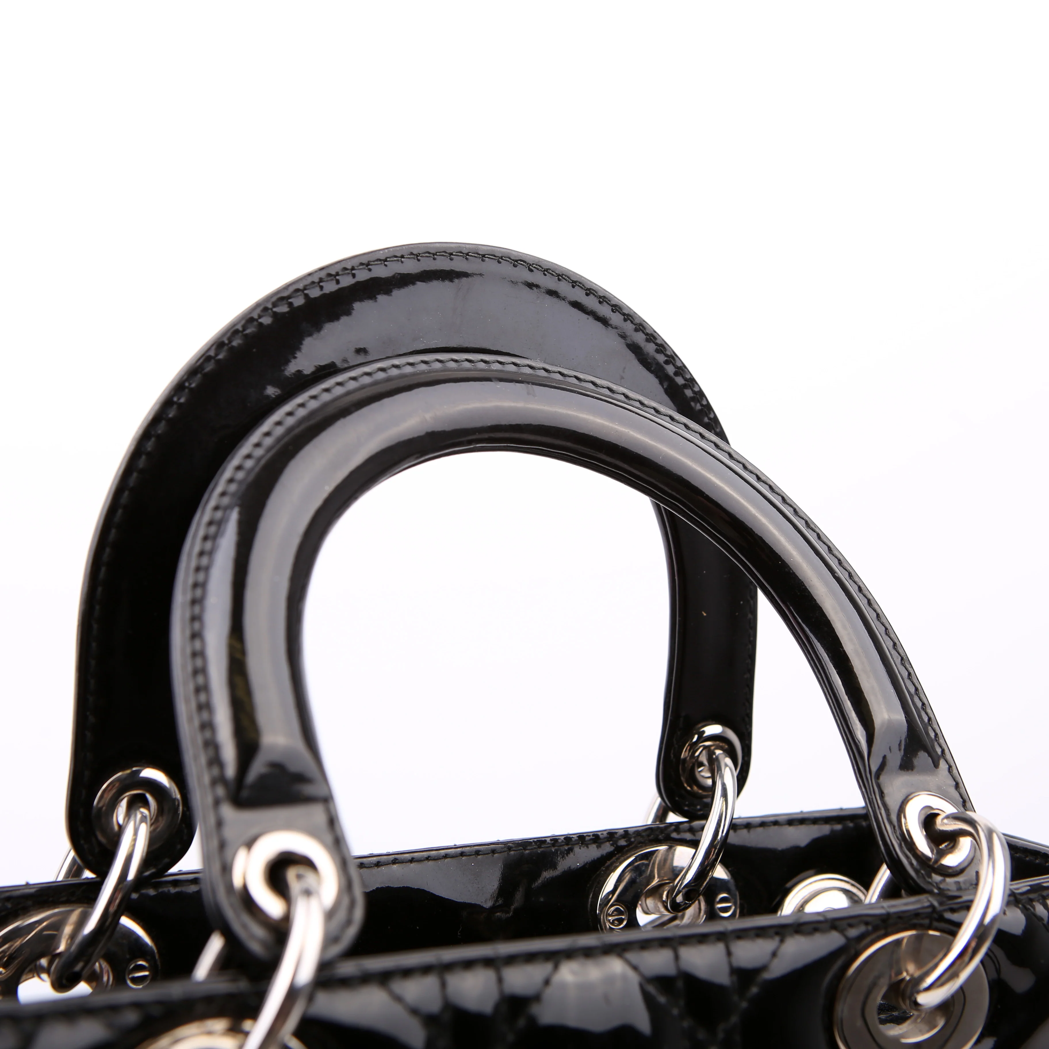 Lady Dior Medium Patent Black - Image 13